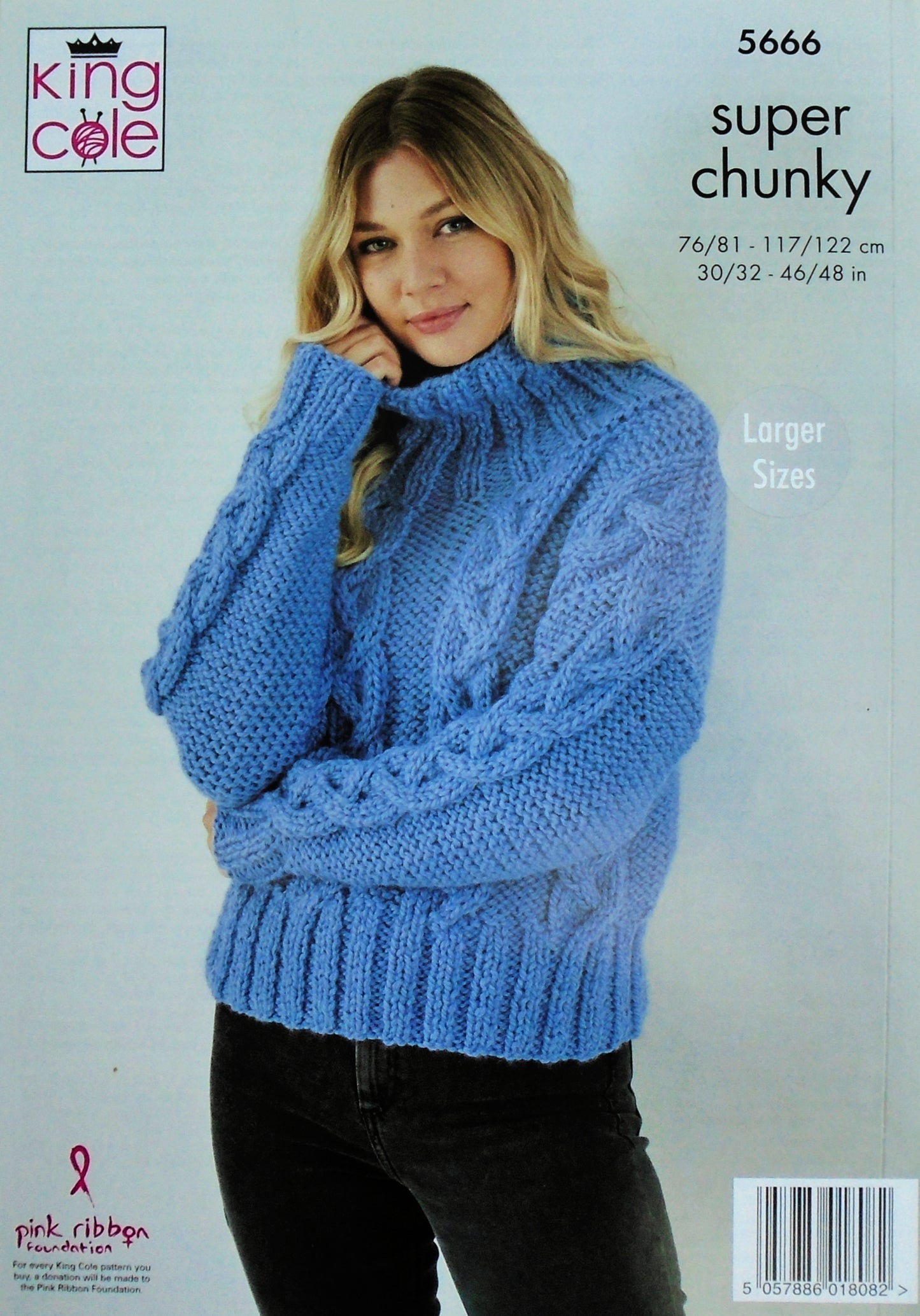 DIGITAL KNITTING PATTERN Ladies Cable Jumpers 2 Lengths Super Chunky King Cole 5666