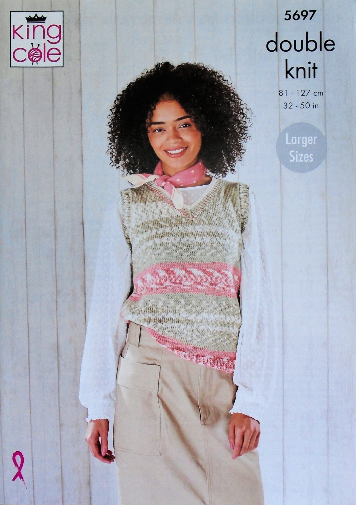DIGITAL Knitting Pattern Ladies Easy Knit Sleeveless Jumpers Fjord DK 5697 King Cole