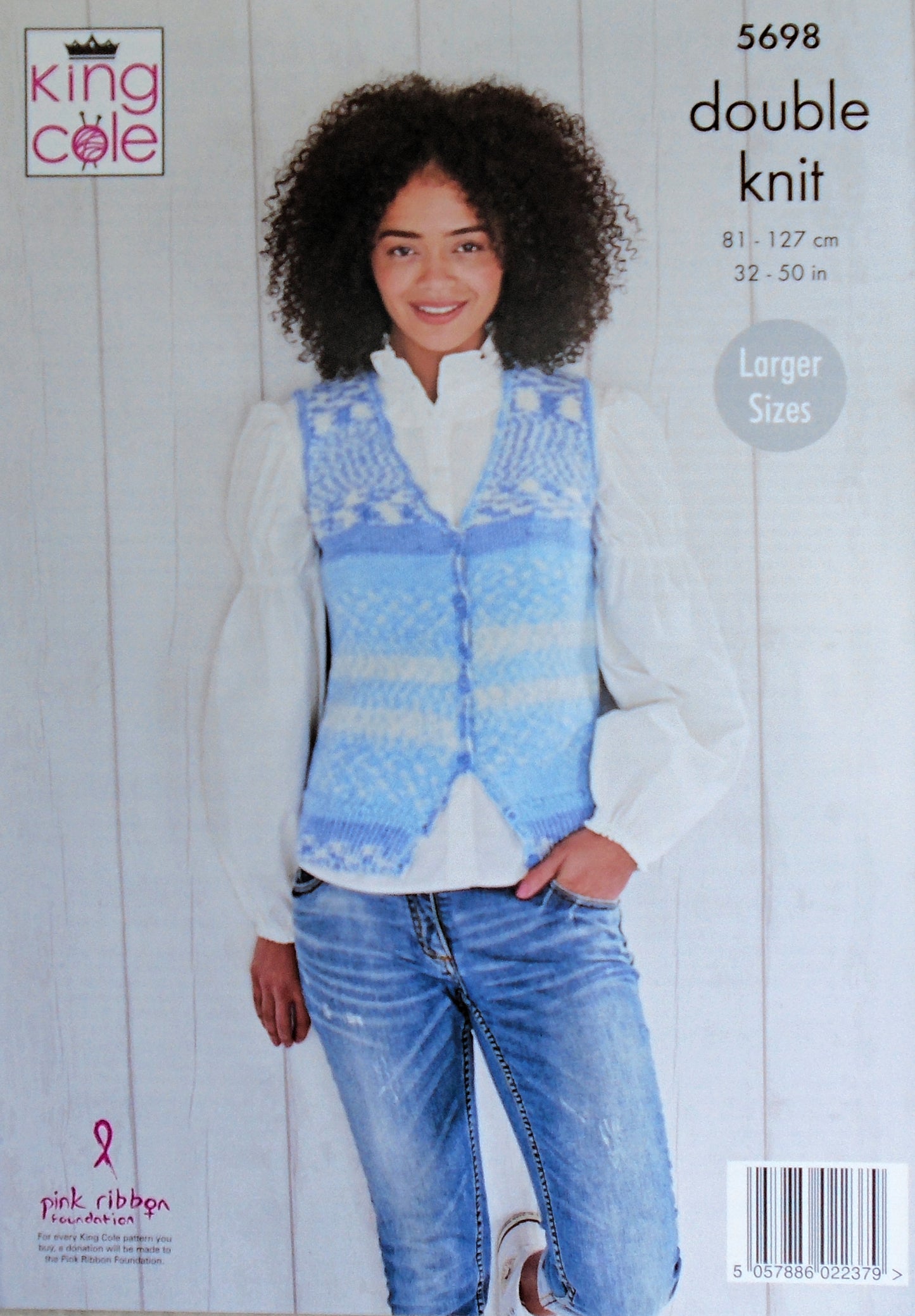DIGITAL Knitting Pattern Ladies Easy Knit Cardigan & Waistcoat Fjord DK 5698 King Cole