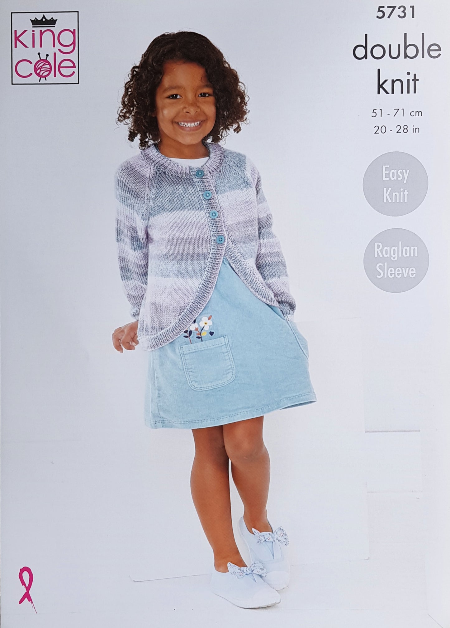 DIGITAL KNITTING PATTERN Girls Easy Knit Bolero or Cardigan DK King Cole 5731