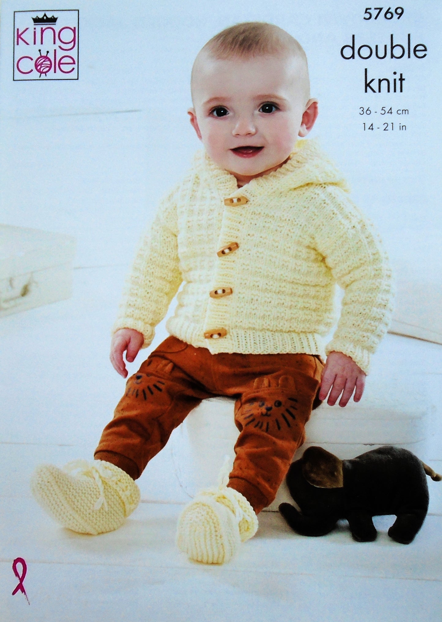 DIGITAL Knitting Pattern Baby's Textured Hoodie Blanket &Cardigan DK King Cole 5769