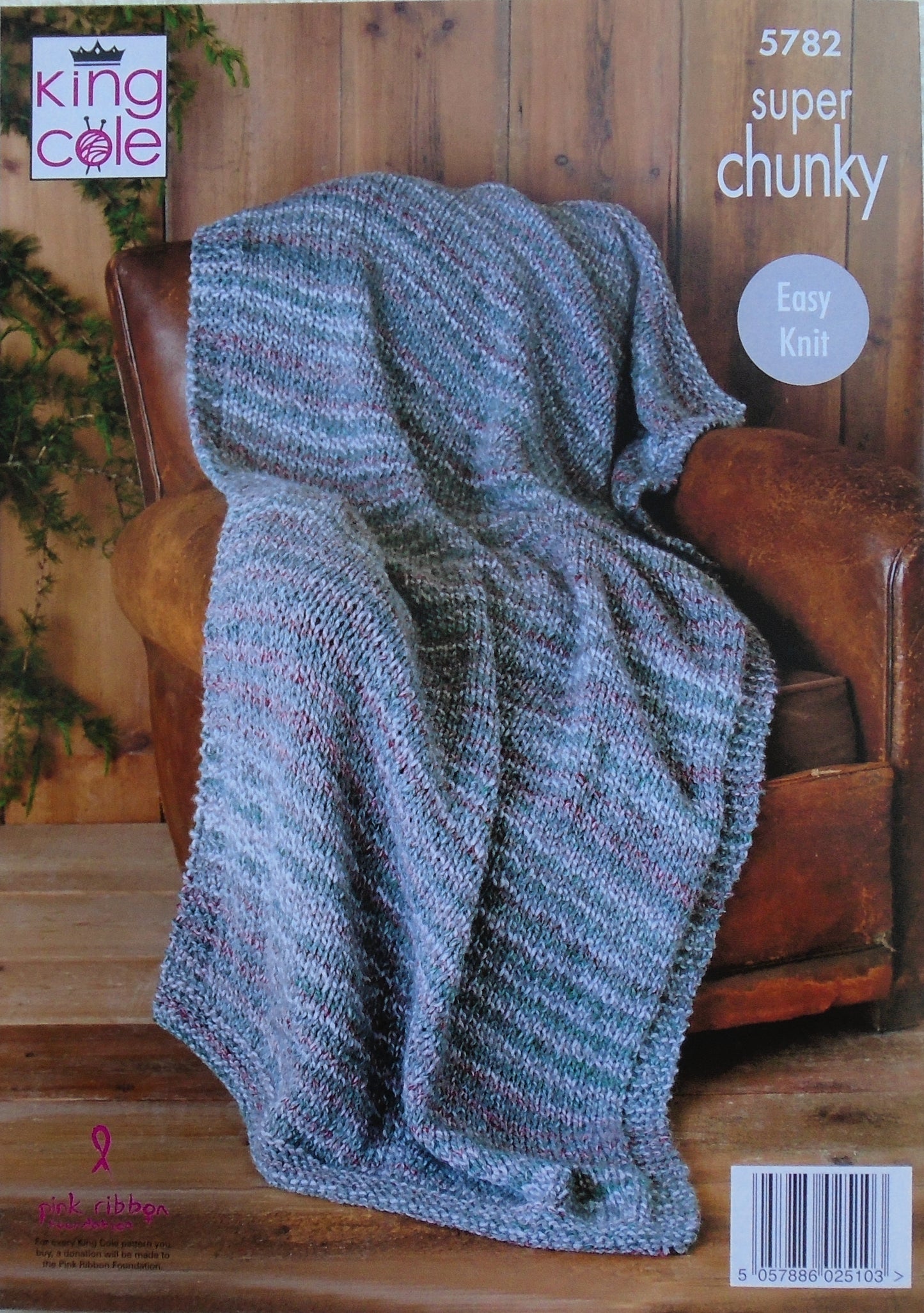 DIGITAL Knitting Pattern Easy Knit Blanket, Bed Runner, 2 Styles Cushions Super Chunky 5782 King Cole