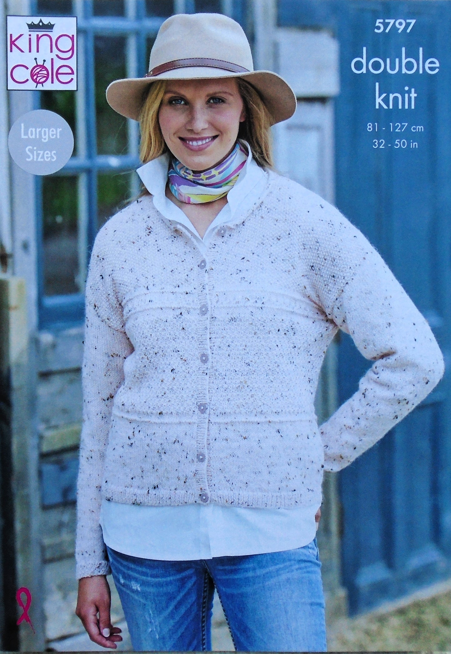 DIGITAL Knitting Pattern Ladies Textured Cardigan and Waistcoat DK King Cole 5797
