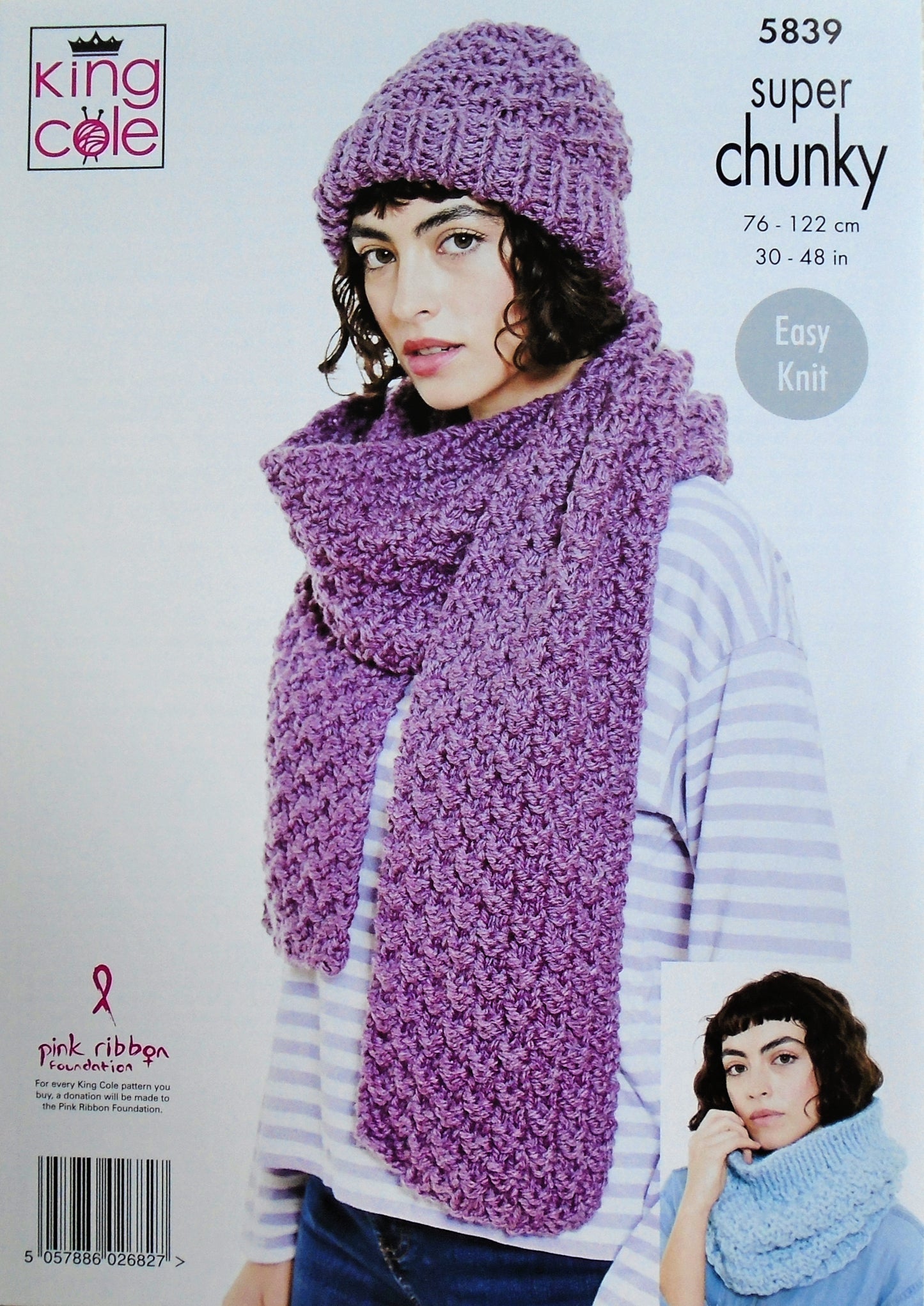 DIGITAL Knitting Pattern Ladies Easy Knit Jumper Hat Scarf & Cowl Super Chunky 5839