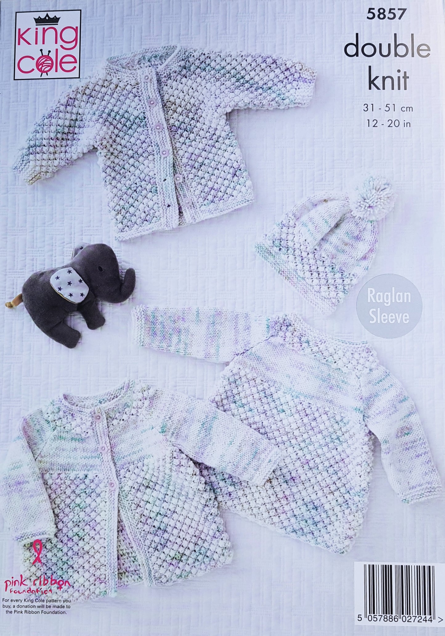 DIGITAL Knitting Pattern Baby Blackberry Stitch Dress Coat Cardigan & Hat DK King Cole 5857