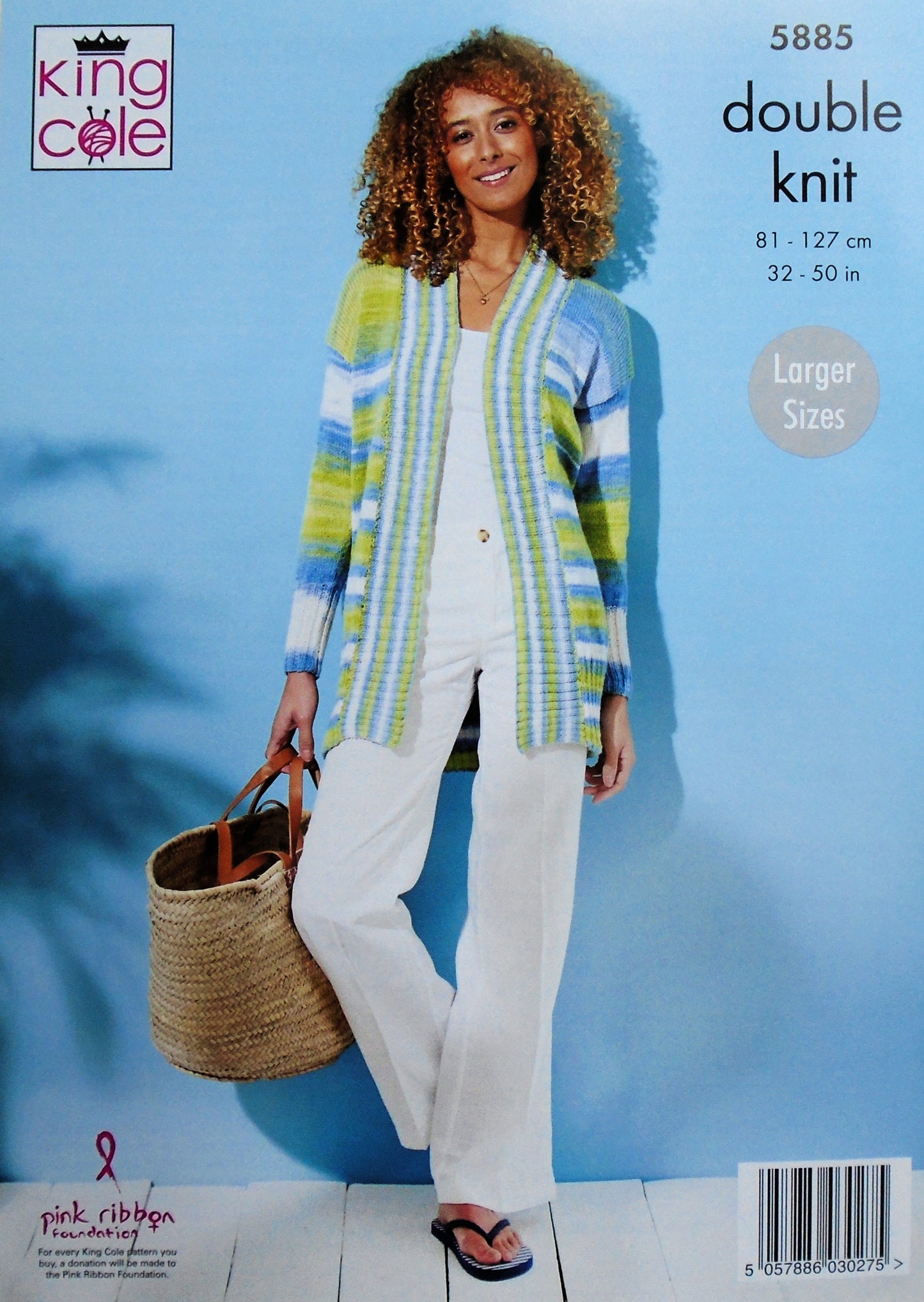 DIGITAL Knitting Pattern Ladies Boat Neck Jumper & Long Jacket DK King Cole 5885