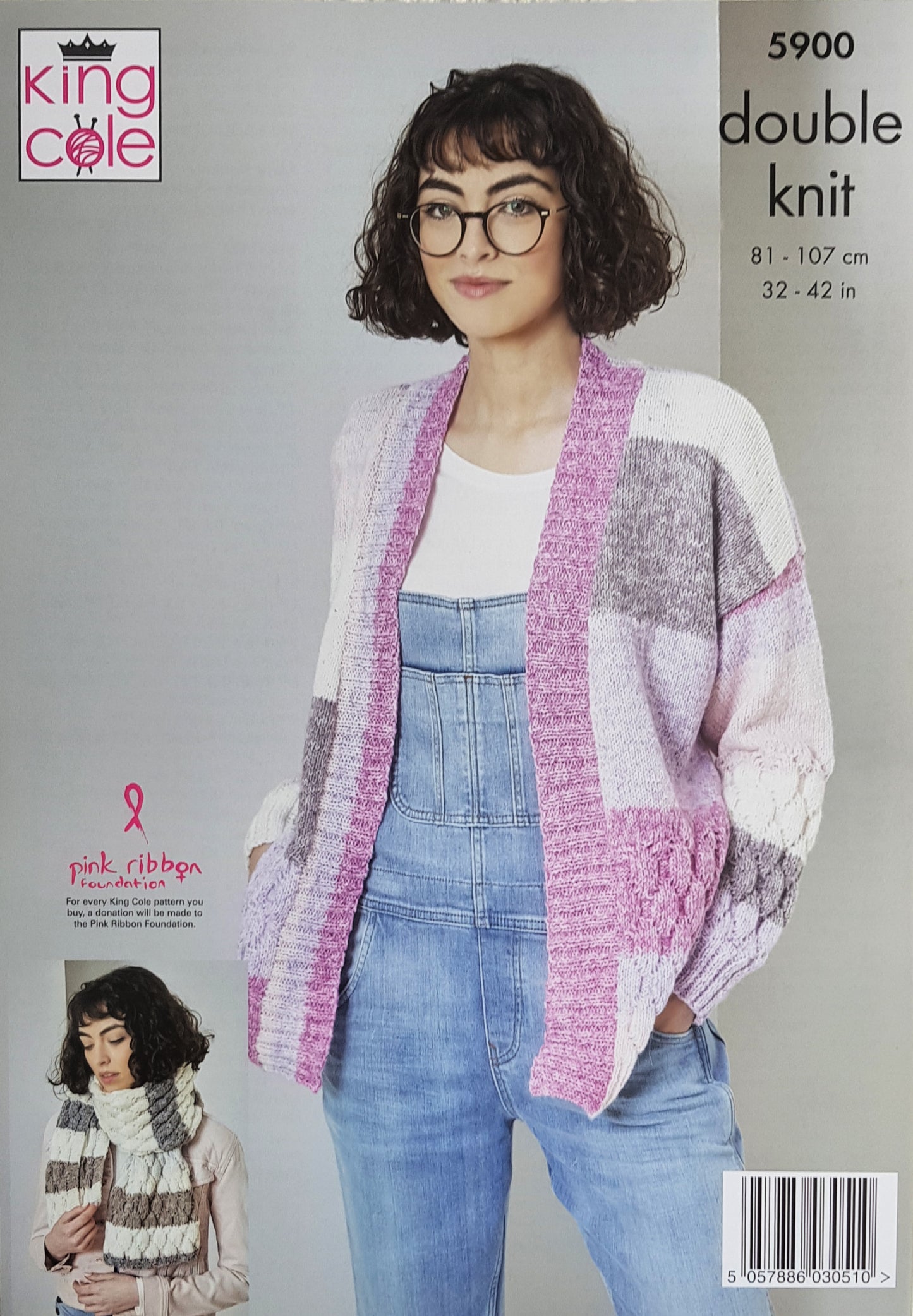 DIGITAL Knitting Pattern Ladies Polo Neck Jumper, Cardigan and Scarf Harvest DK 5900
