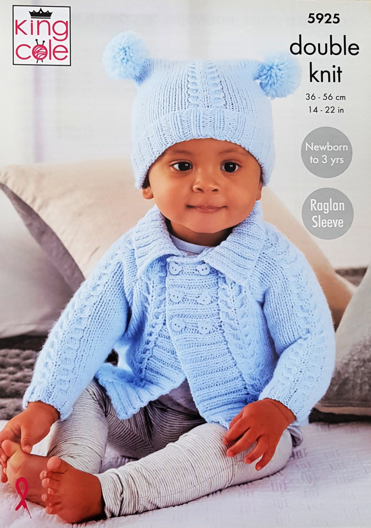 DIGITAL Knitting Pattern Baby Cable Coat and Cardigan & Hat Comfort DK King Cole 5925