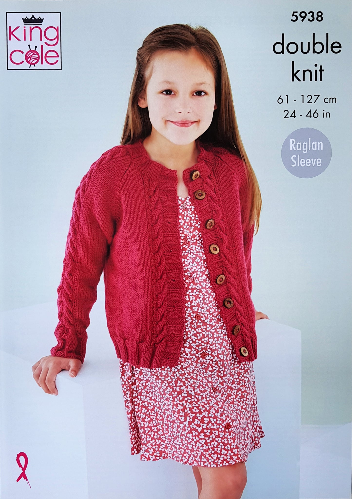 DIGITAL Knitting Pattern Ladies/Girls Cable Jumper and Cardigan DK King Cole 5938
