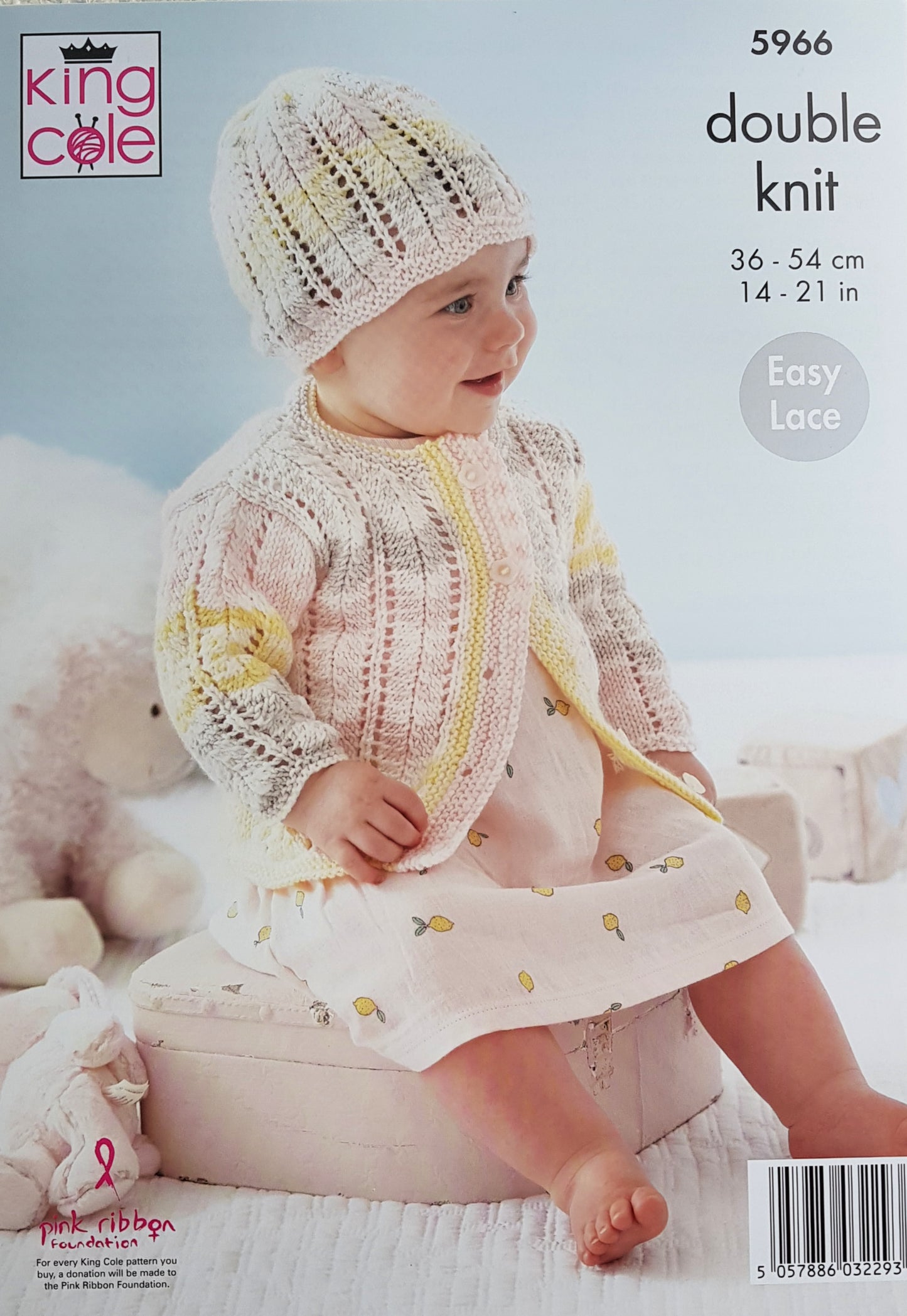 DIGITAL Knitting Pattern Baby Pinafore Dress Cardigan Hat & Bootees DK 5966 King Cole