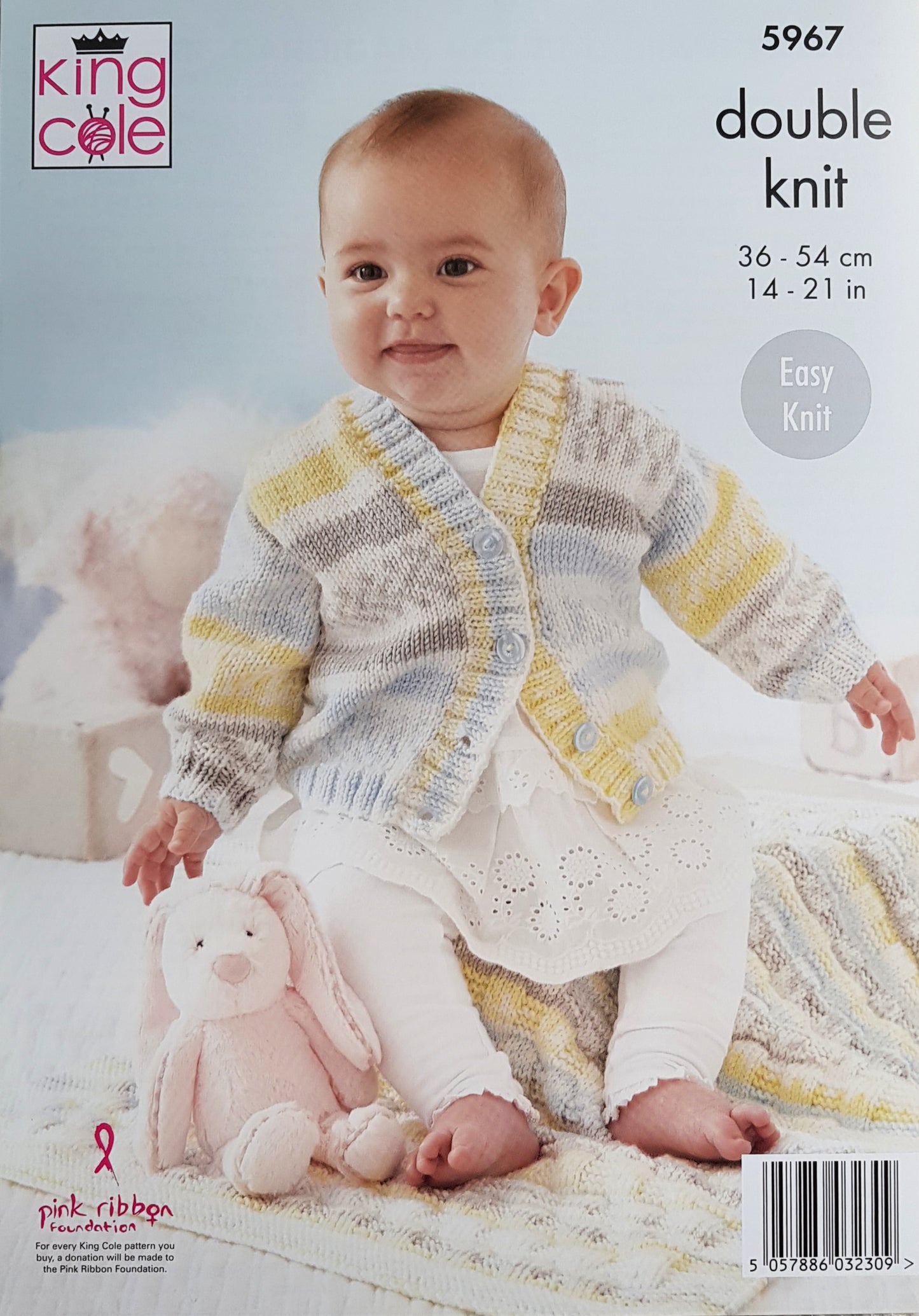 DIGITAL Knitting Pattern Baby Blanket Cardigan Hat & Jumper DK 5967 King Cole