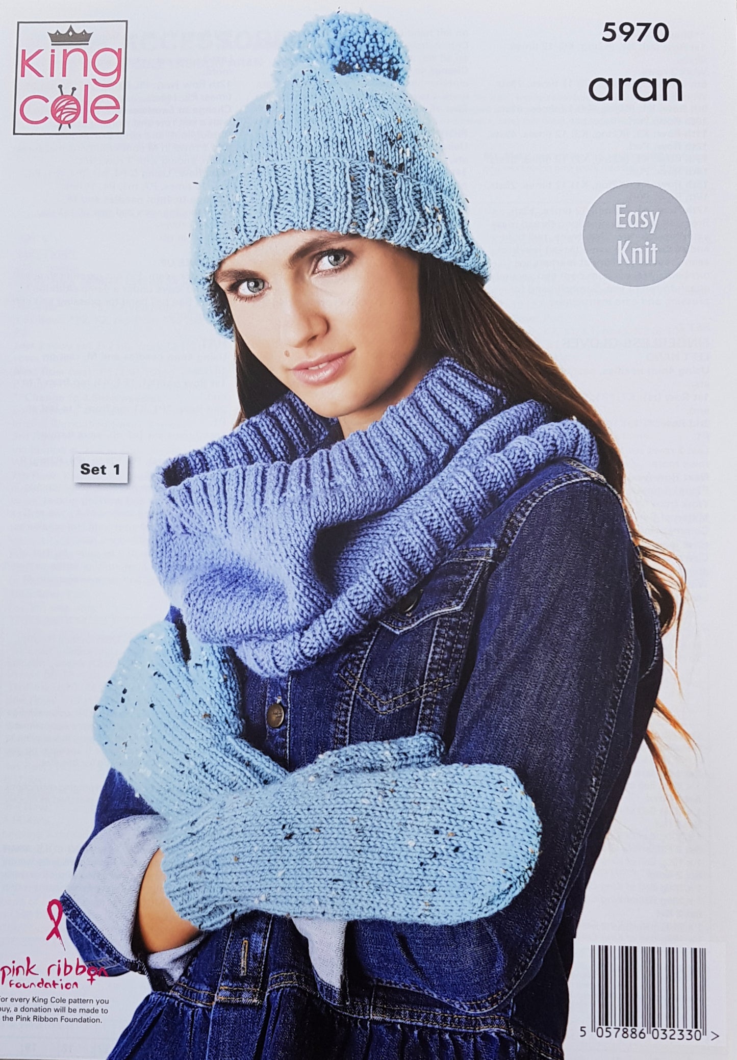 DIGITAL Knitting Pattern Ladies Hats, Cowls and Mittens Aran King Cole 5970