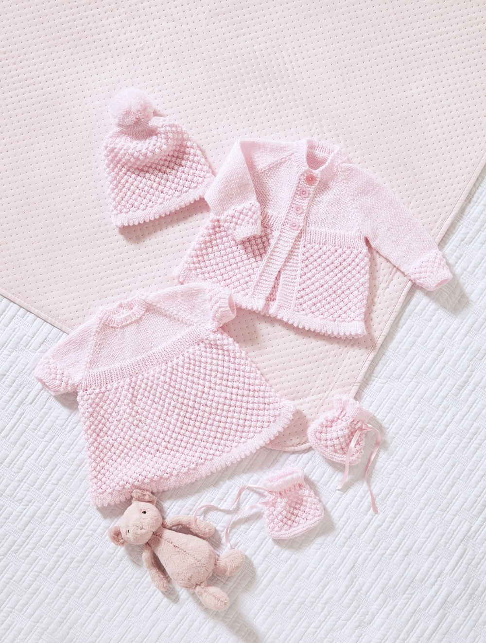 DIGITAL Knitting Pattern Baby Matinee Coat Hat Angel Top & Bootees 4ply King Cole 5982