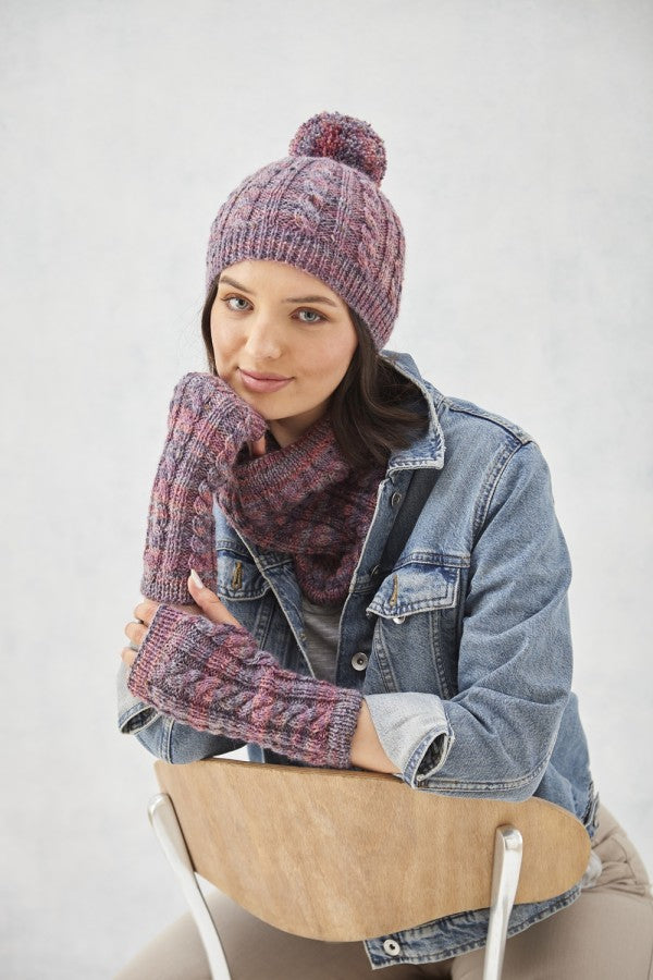 DIGITAL Knitting Pattern Ladies Hats, Scarf, Cowl and Wrist-warmers Prism DK 5999 King Cole