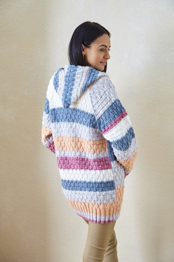 DIGITAL Knitting Pattern Ladies Hooded Coat and Long Polo Neck Jumper DK 6009 King Cole