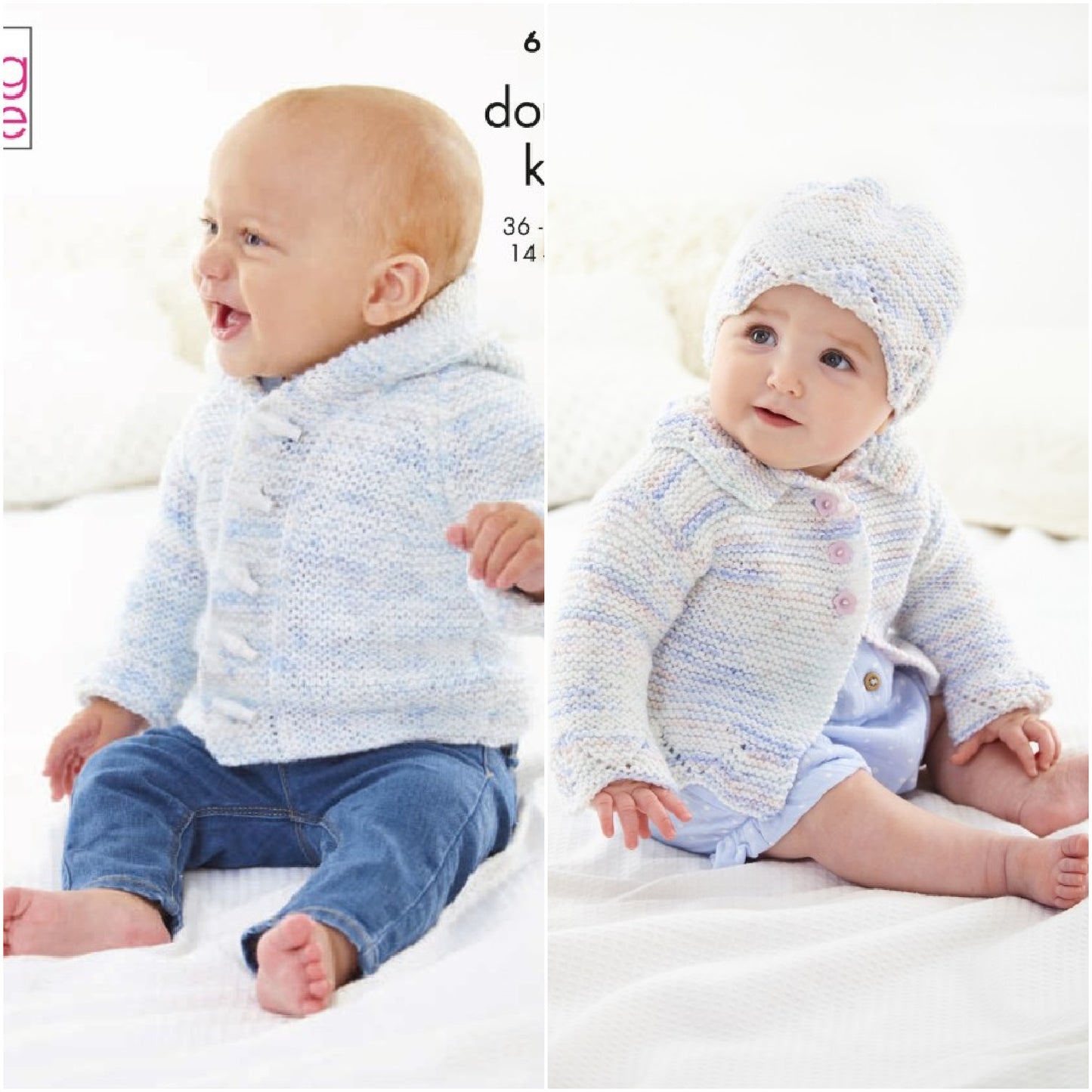 DIGITAL Knitting Pattern Baby Jacket, Hoodie Jacket & Hat DK King Cole 6103