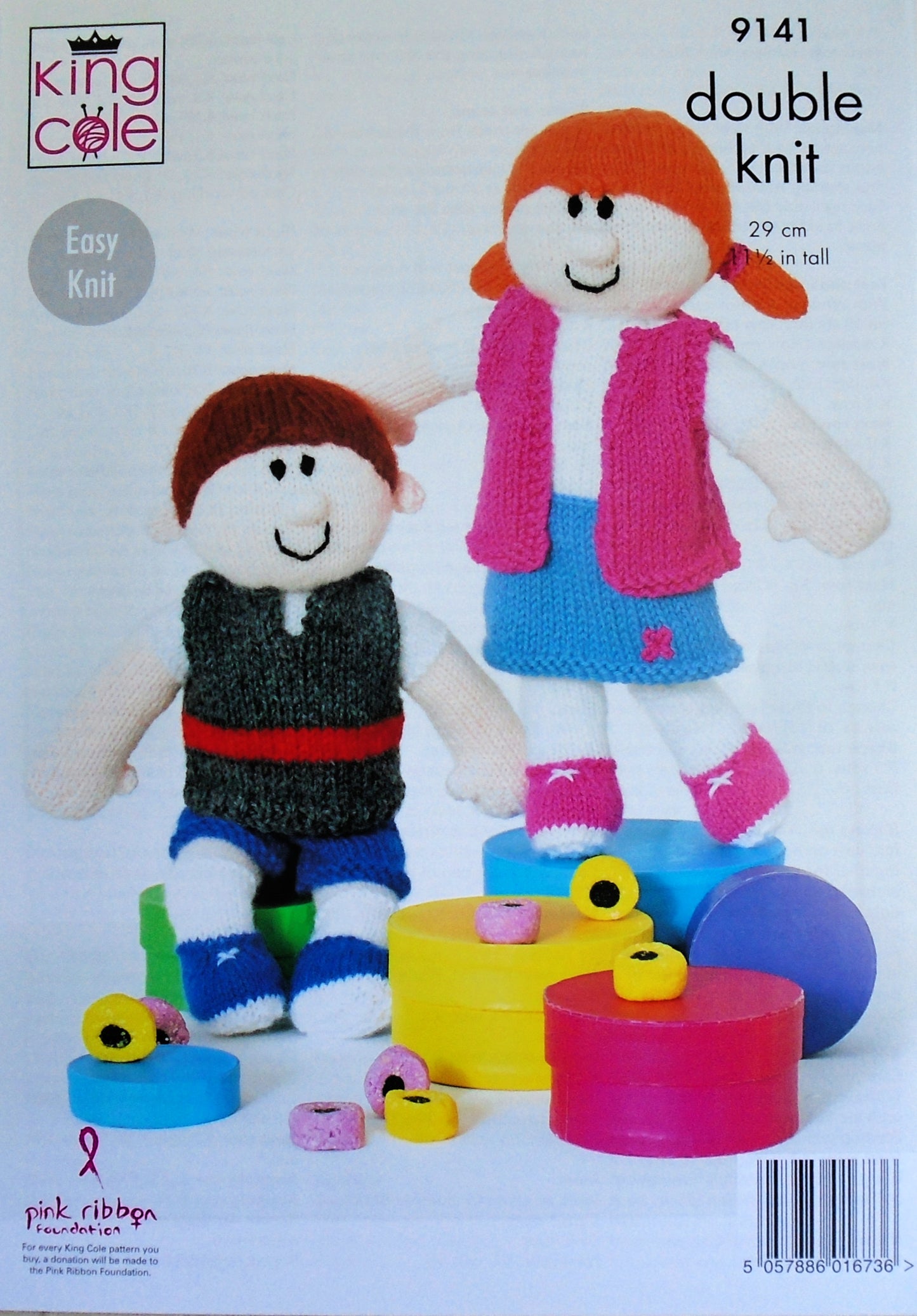 DIGITAL Knitting Pattern 2 Styles of Rag Doll Stuffed Toys with Multiple Outfits DK King Cole 9141