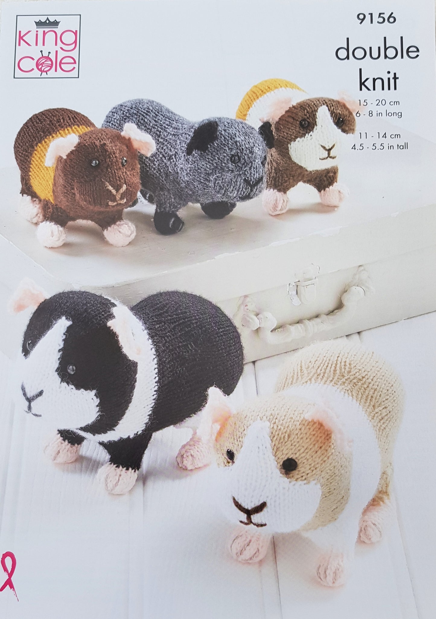DIGITAL Knitting Pattern Guinea Pig and Baby Stuffed Toys DK King Cole 9156