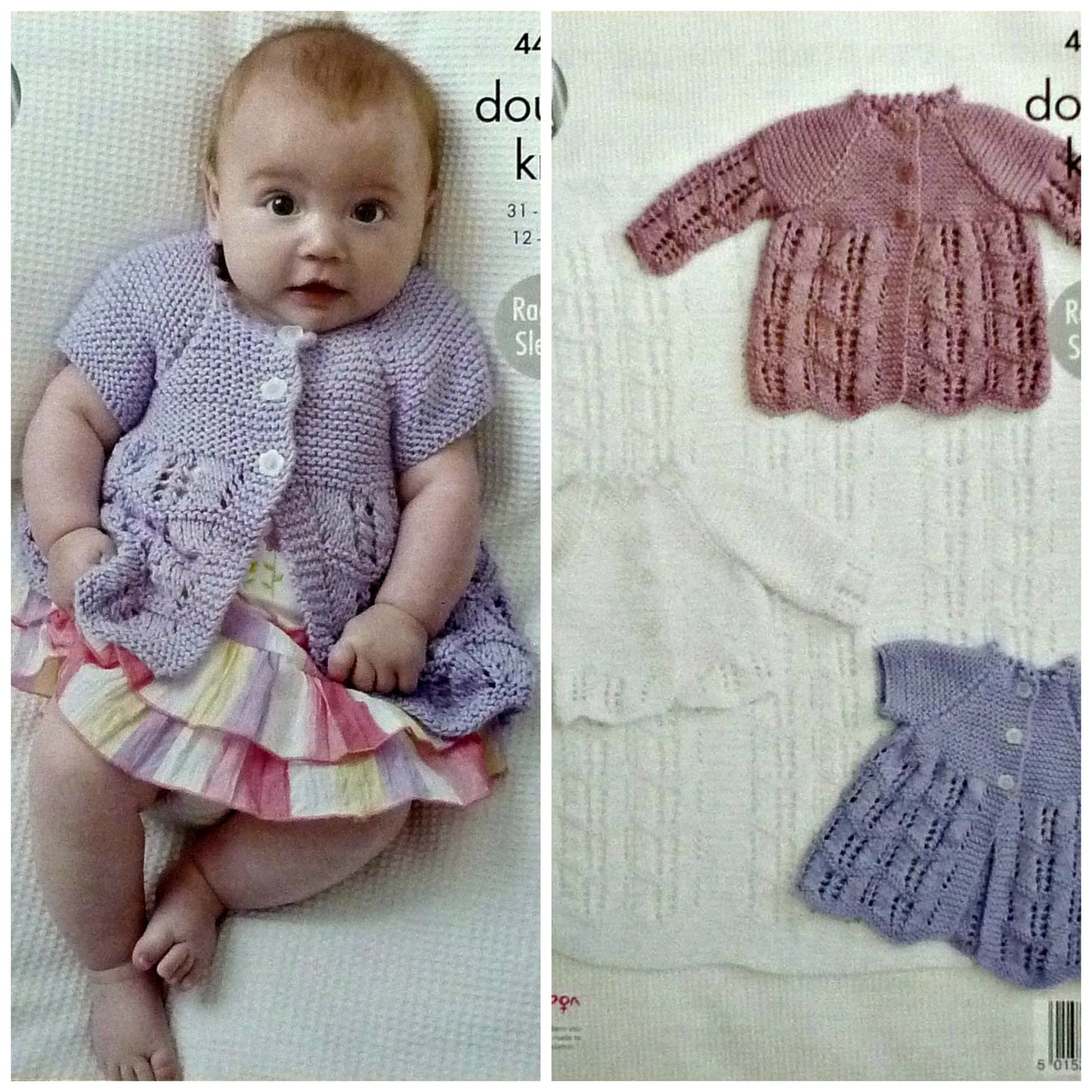 DIGITAL Knitting Pattern Baby Cardigan, Matinee Coats & Blanket Cottonsoft DK King Cole 4431