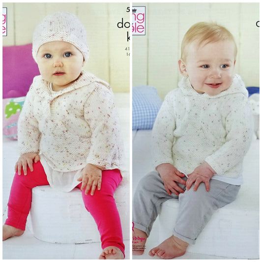 DIGITAL Knitting Pattern Baby's Jumper, Hoodie & Hat Smarty DK King Cole 5471