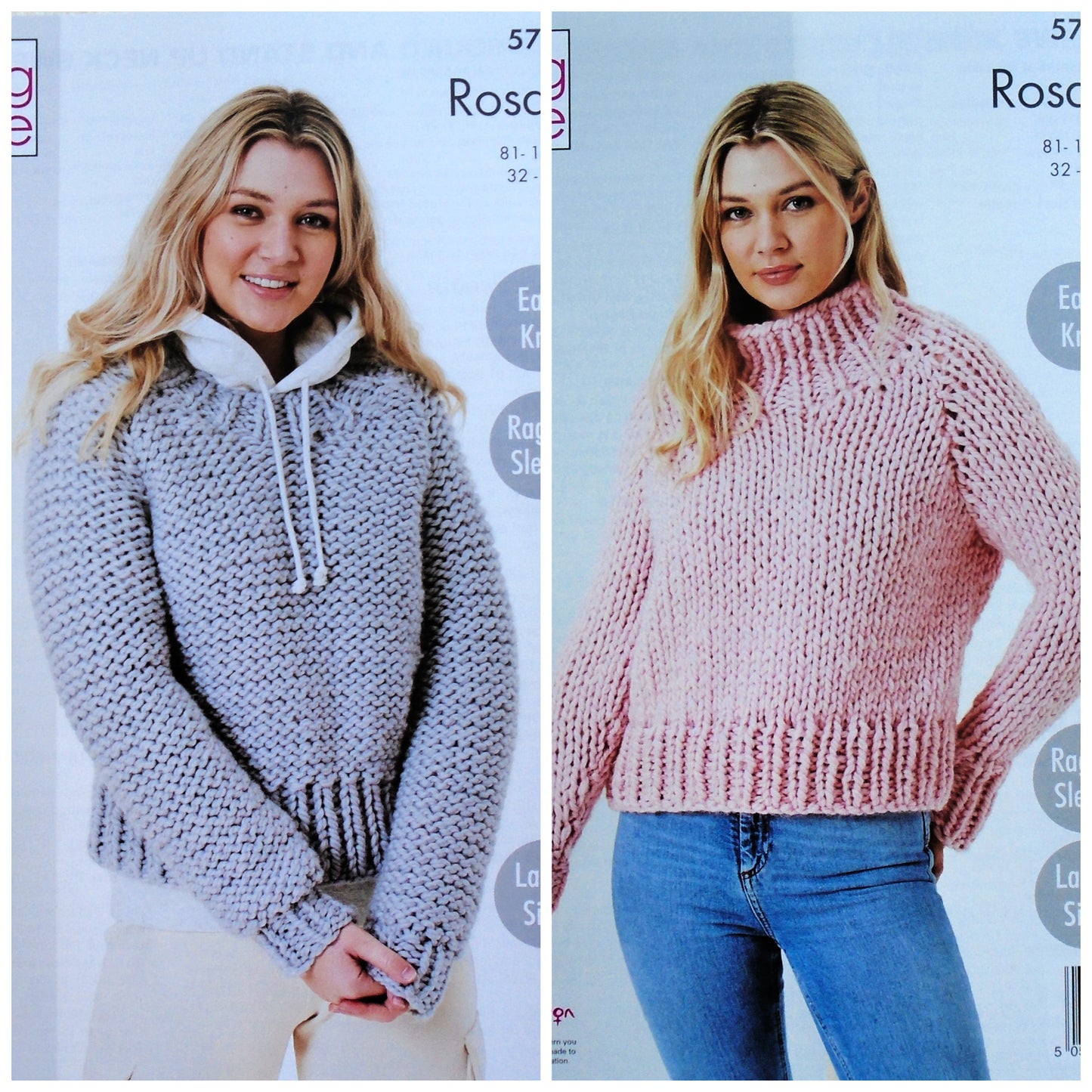 DIGITAL Knitting Pattern Ladies Easy Knit Jacket & Cardigan Mega Chunky King Cole 5754