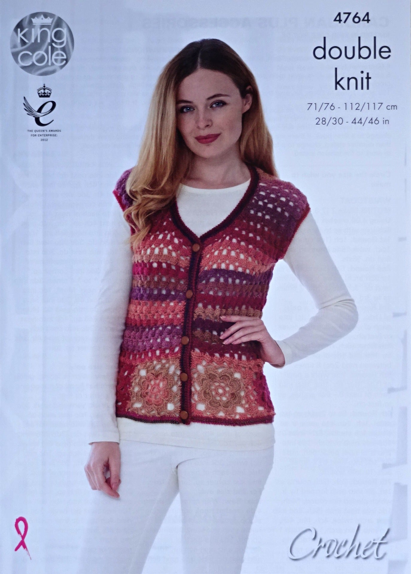 DIGITAL Crochet Pattern Ladies Granny Squares Scarf, Hat, Shoulder Wrap & Waistcoat DK King Cole 4764