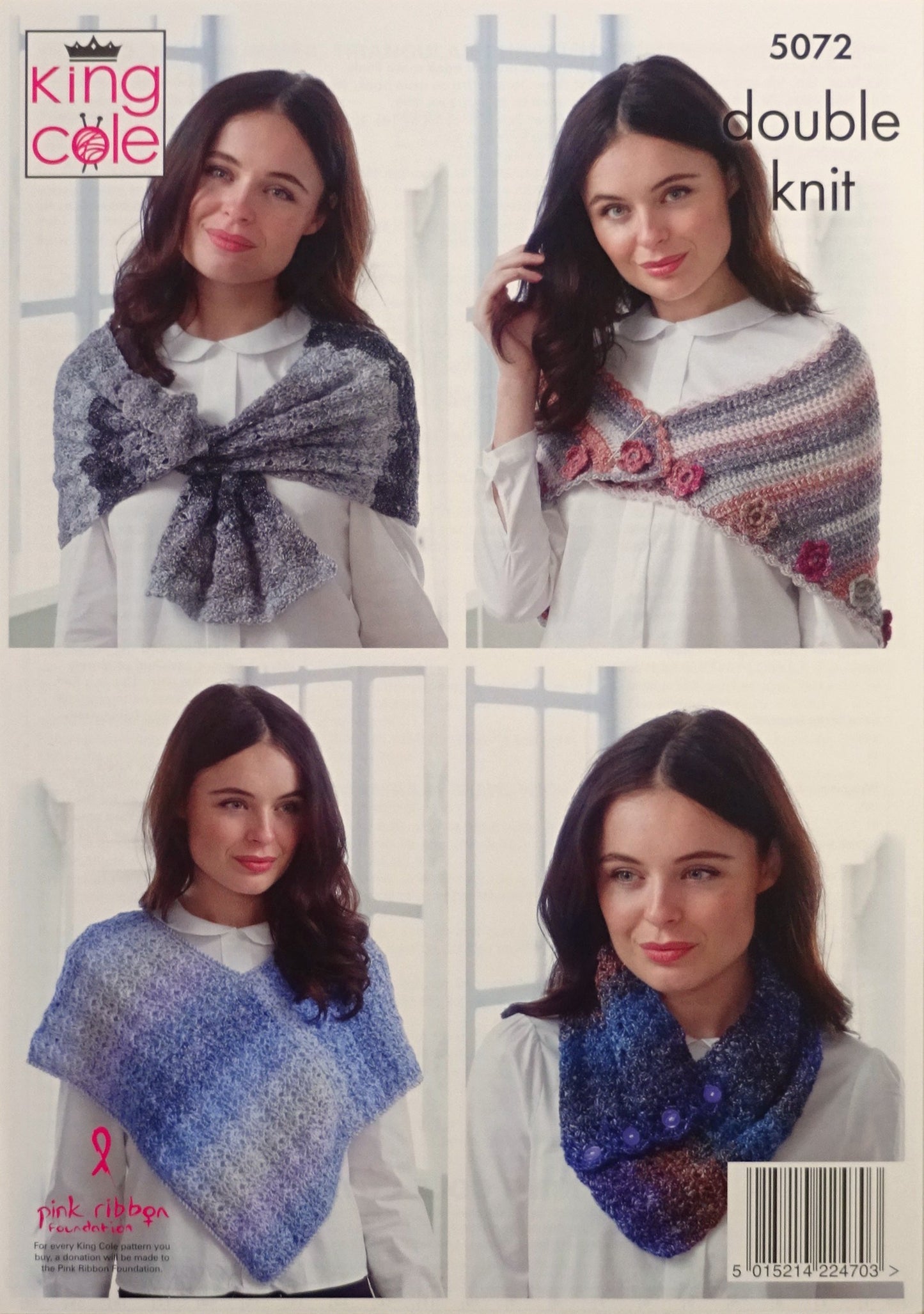 DIGITAL Crochet Pattern Wraps, Neck Warmer, Poncho, Hat and Scarf DK King Cole 5072