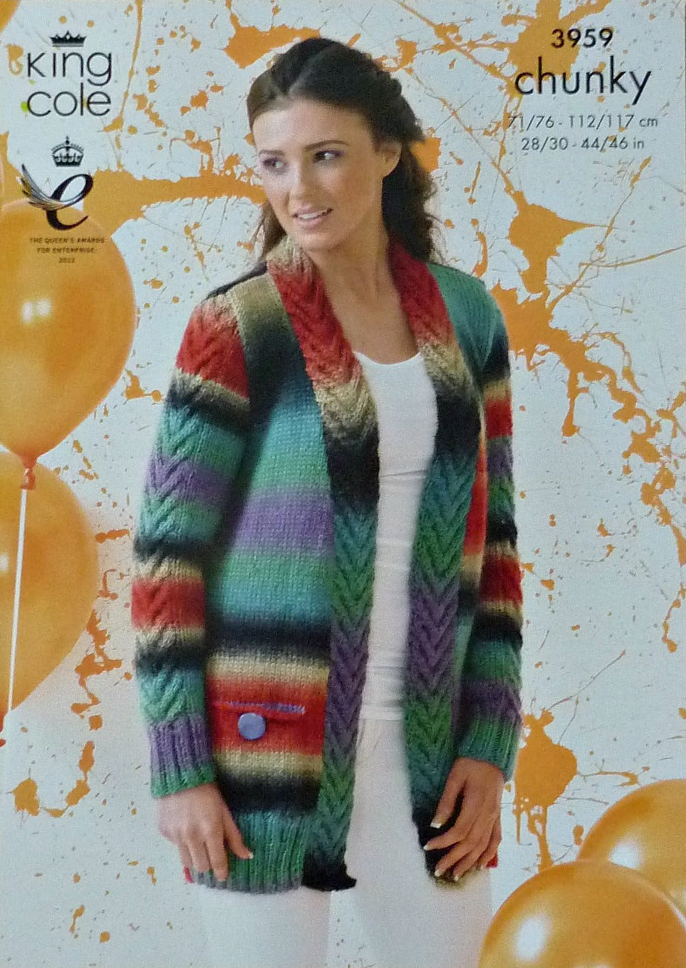 DIGITAL Knitting Pattern Ladies Cable Edge Cardigan and Waistcoat Riot Chunky 3959