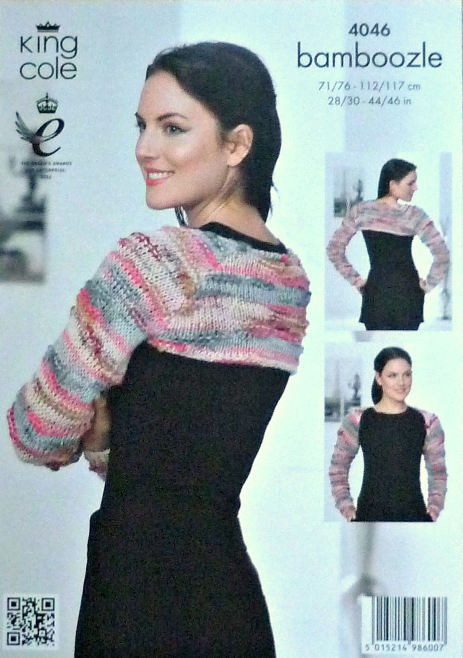 DIGITAL Knitting Pattern Ladies Scarves, Hat, Shrug and Cowl Chunky King Cole 4046