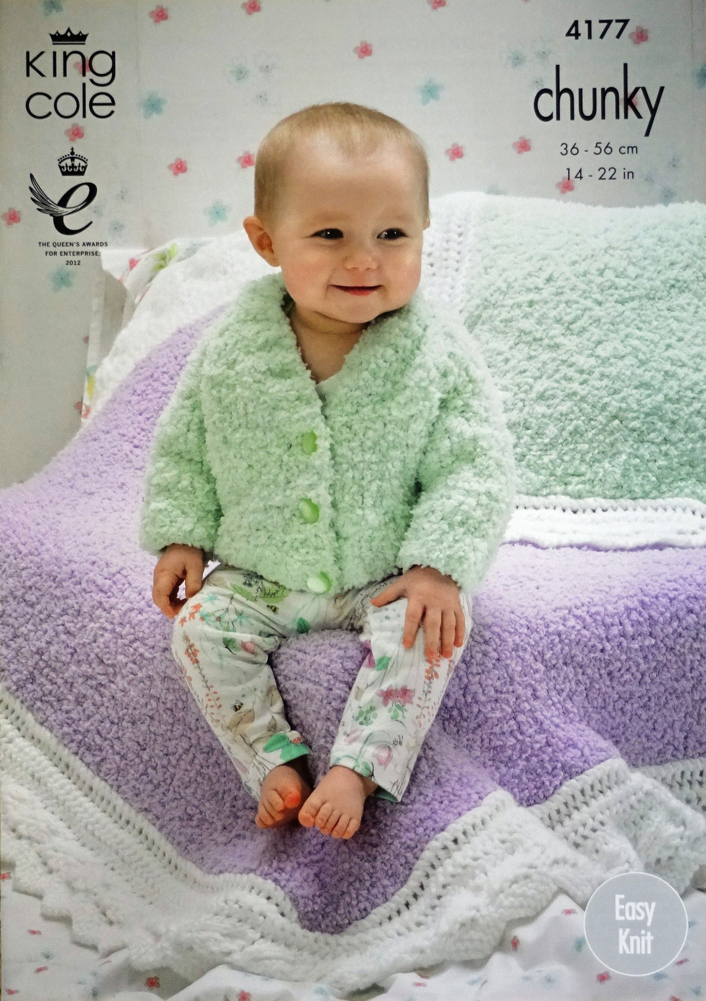 DIGITAL Knitting Pattern Baby's Easy Knit Blanket, Cardigan and Cushion/Pillow Cuddles DK King Cole 4177