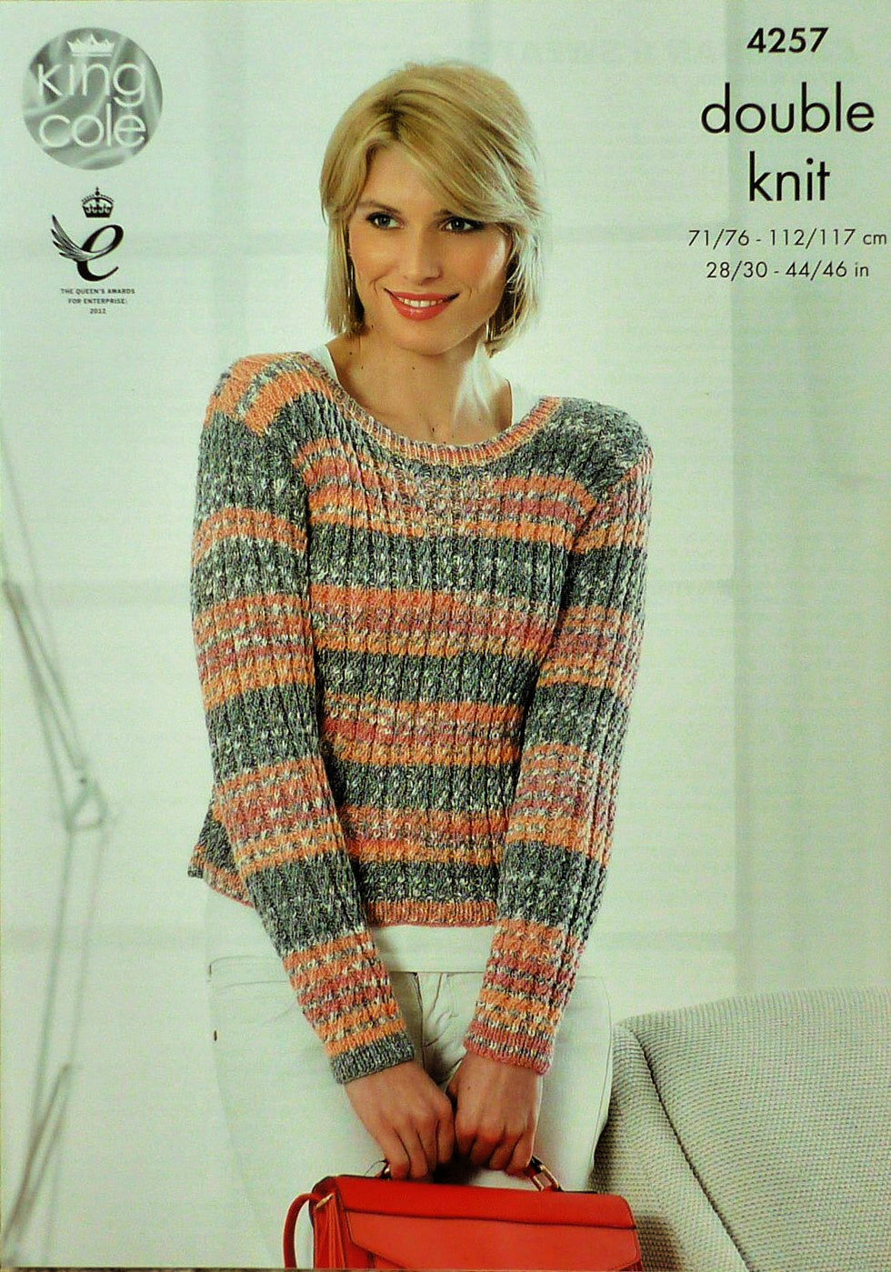 DIGITAL Knitting Pattern Ladies Cable Jumper and Cardigan Drifter DK King Cole 4257