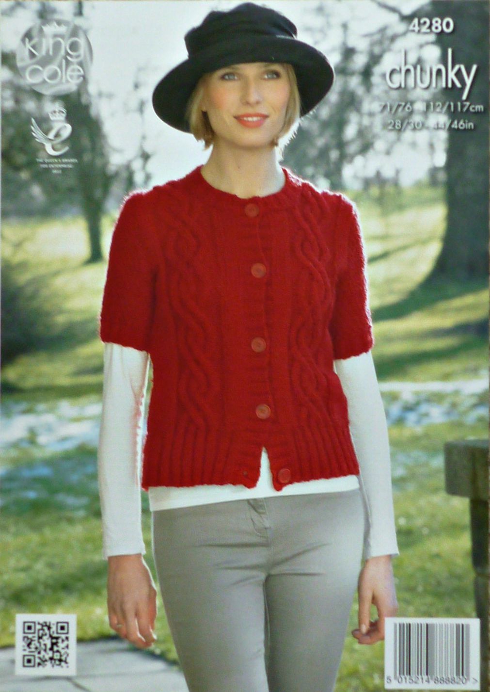 DIGITAL Knitting Pattern Ladies Cable Jacket and Cardigan Chunky King Cole 4280