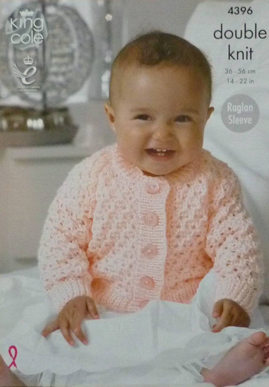 DIGITAL Knitting Pattern Baby Sparkle Lacy Cardigans and Lacy Blanket Glitz DK 4396 King Cole