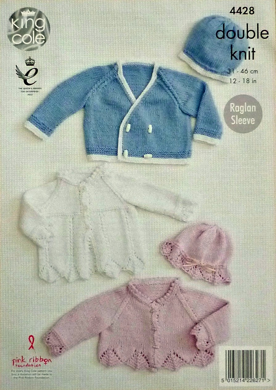 DIGITAL Knitting Pattern Baby Cardigan, Matinee Coats & Blanket Cottonsoft DK King Cole 4428