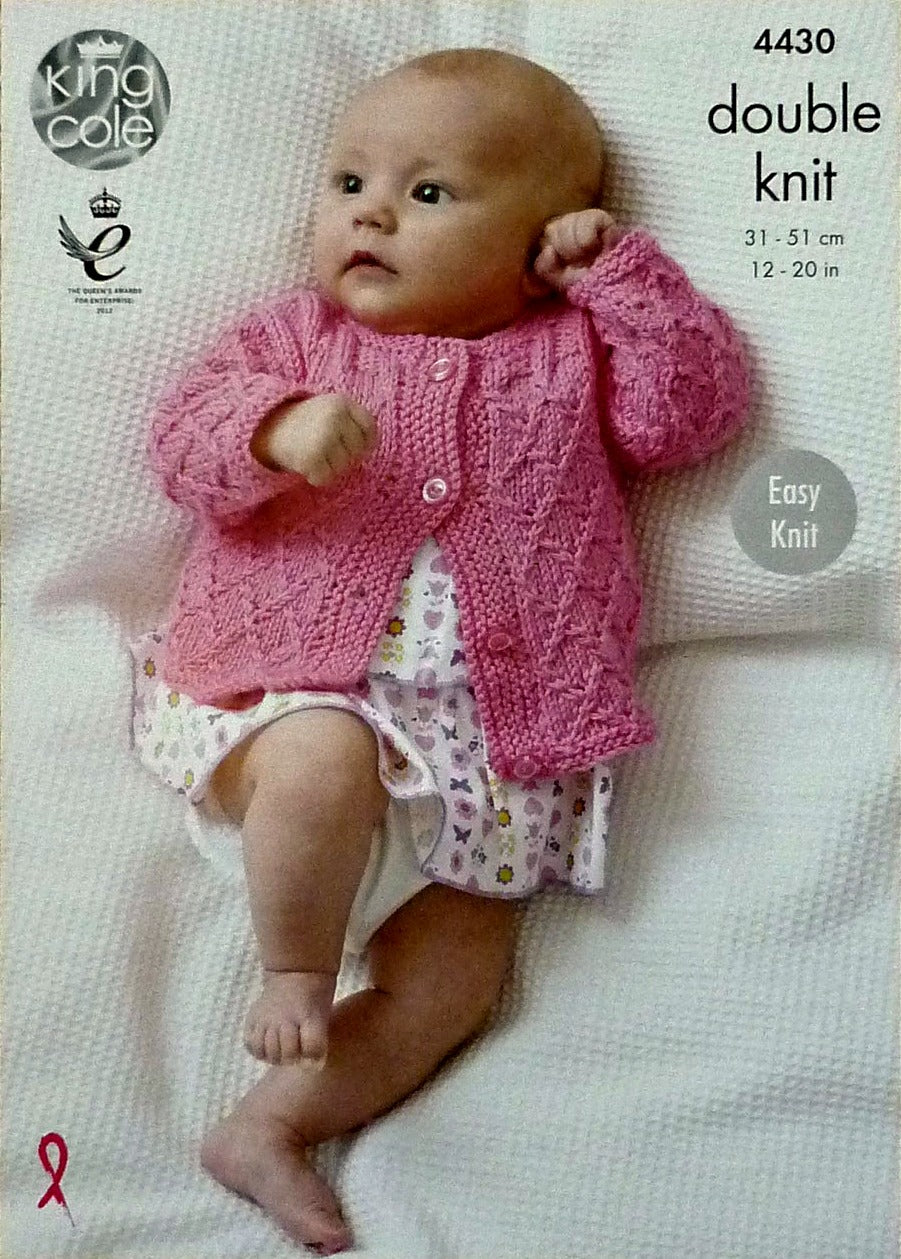 DIGITAL Knitting Pattern Baby Blanket, Jackets, Hoodie & Hat Cottonsoft DK King Cole 4430