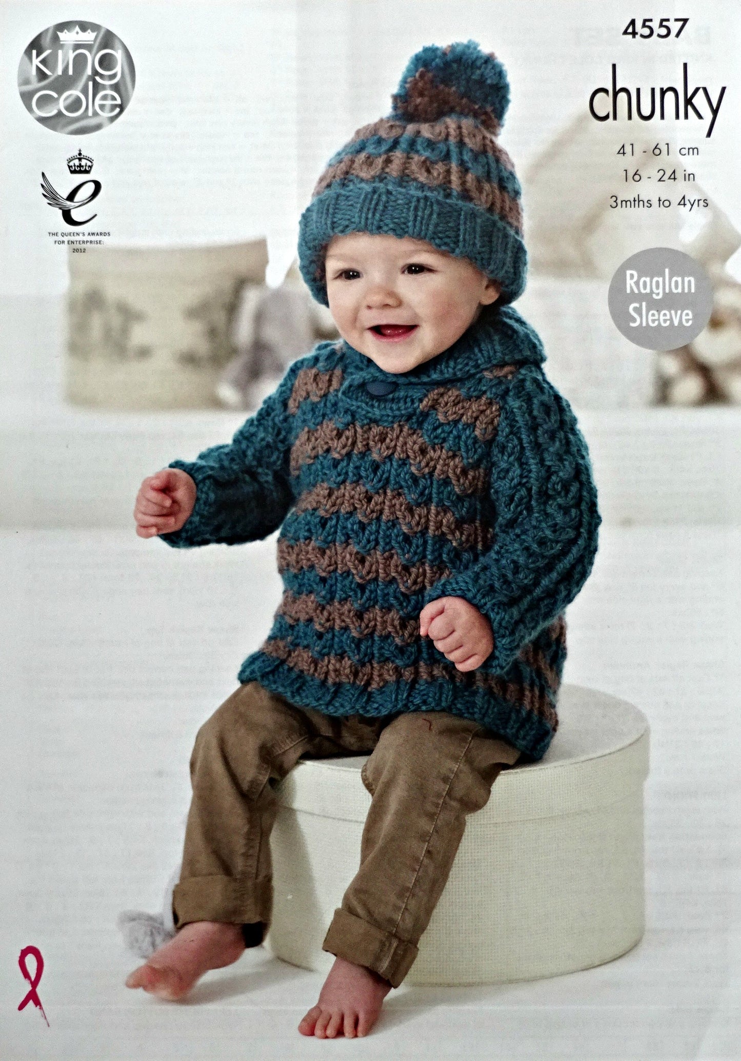 DIGITAL Knitting Pattern Baby Cable Jumper, Poncho, Coat & Hat Comfort Chunky 4557