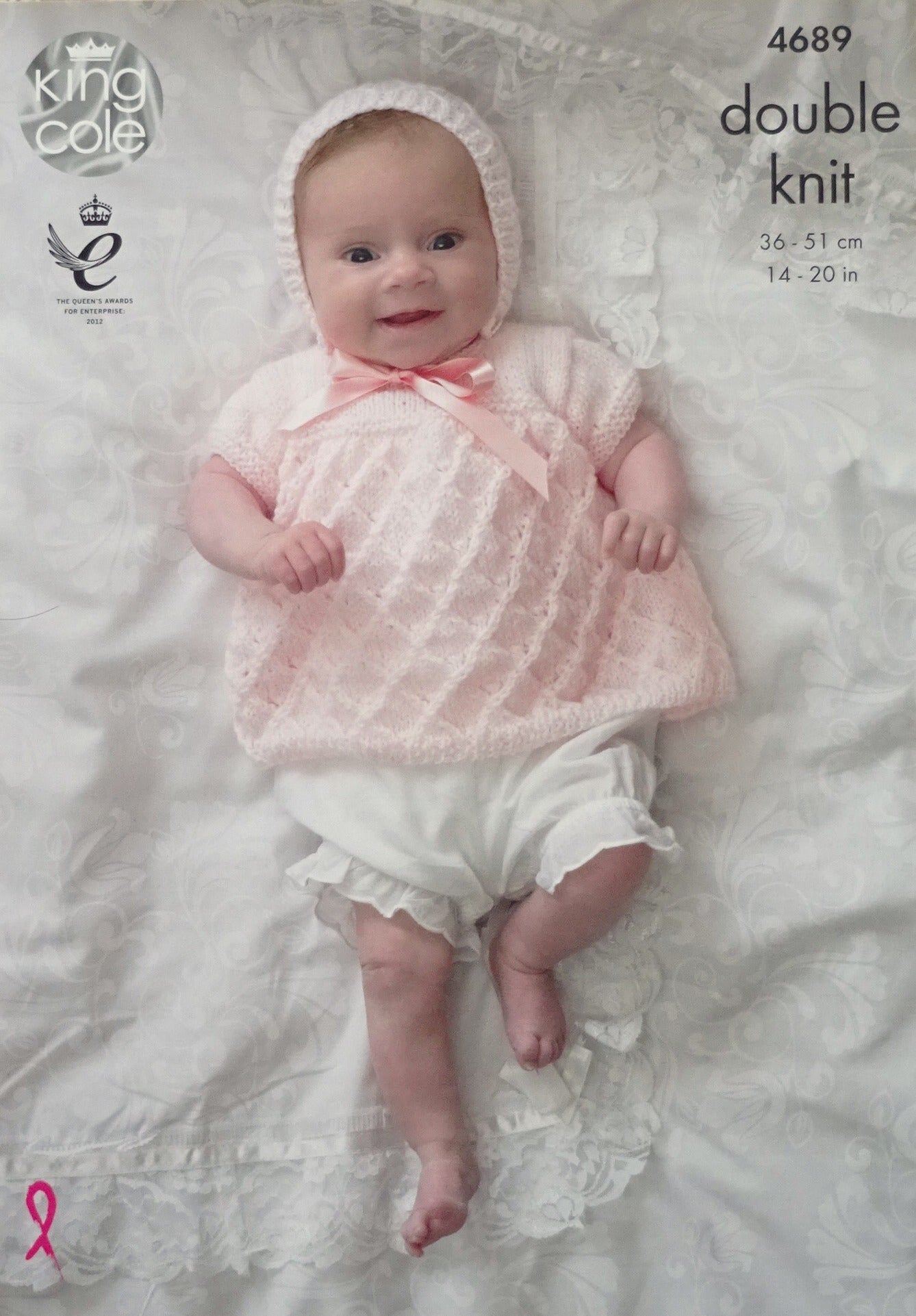 DIGITAL Knitting Pattern Baby Lacy Dress, Cardigan, Blanket and Bonnet DK King Cole 4689