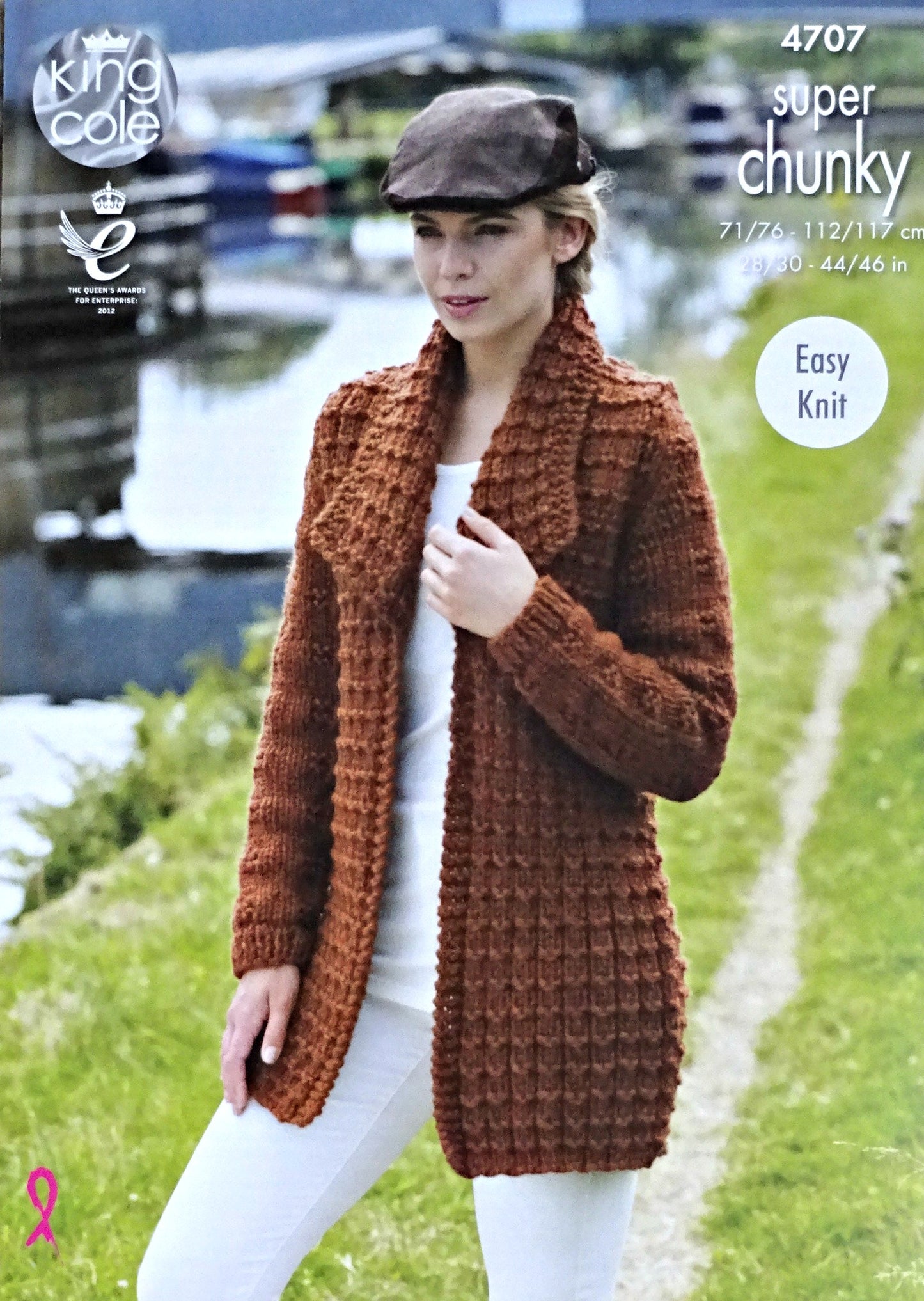 DIGITAL Knitting Pattern Ladies Easy Knit Textured Coat & Jumper Super Chunky 4707