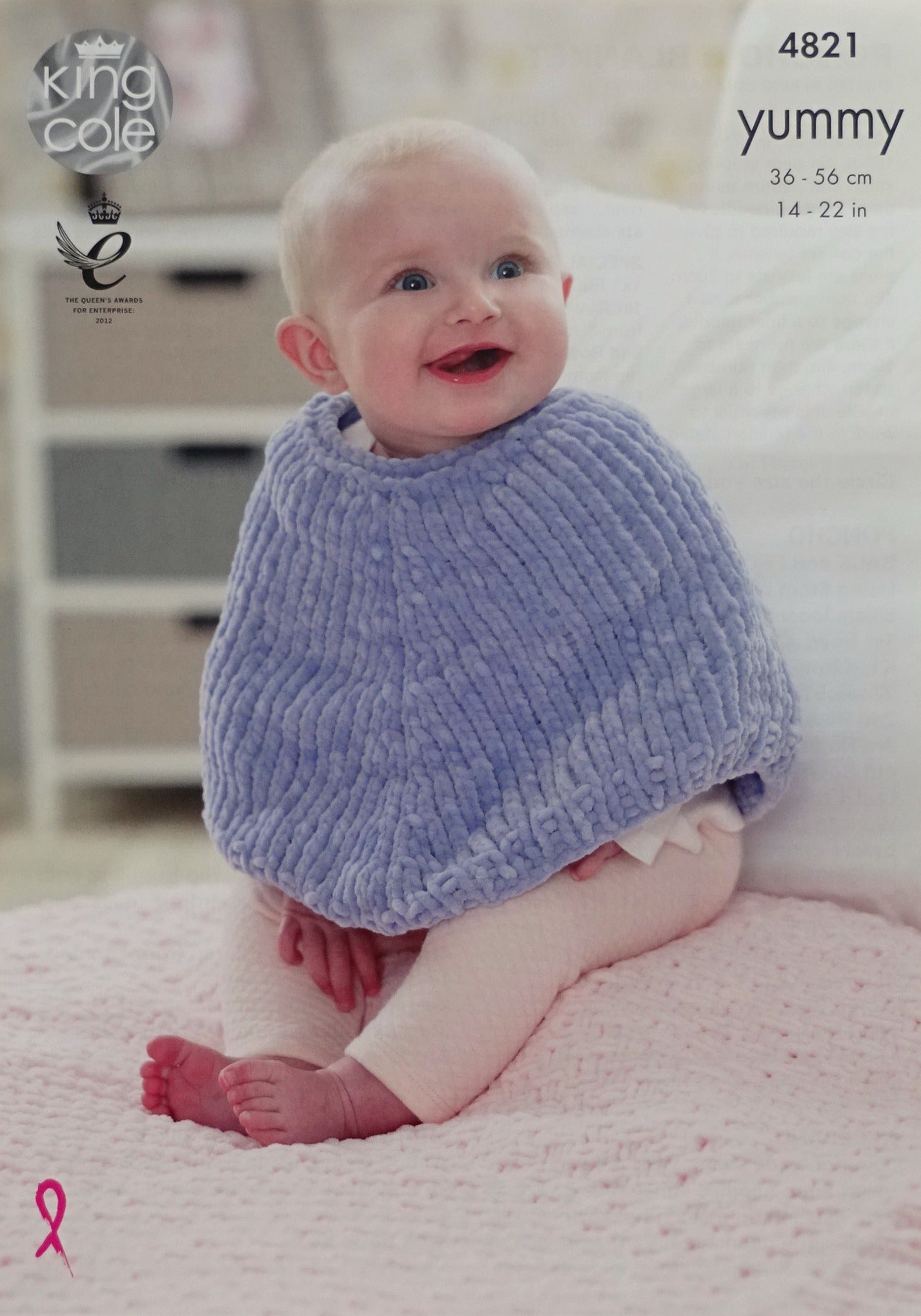 DIGITAL Knitting Pattern Baby Easy Knit Poncho and Blanket Yummy Chunky King Cole 4821