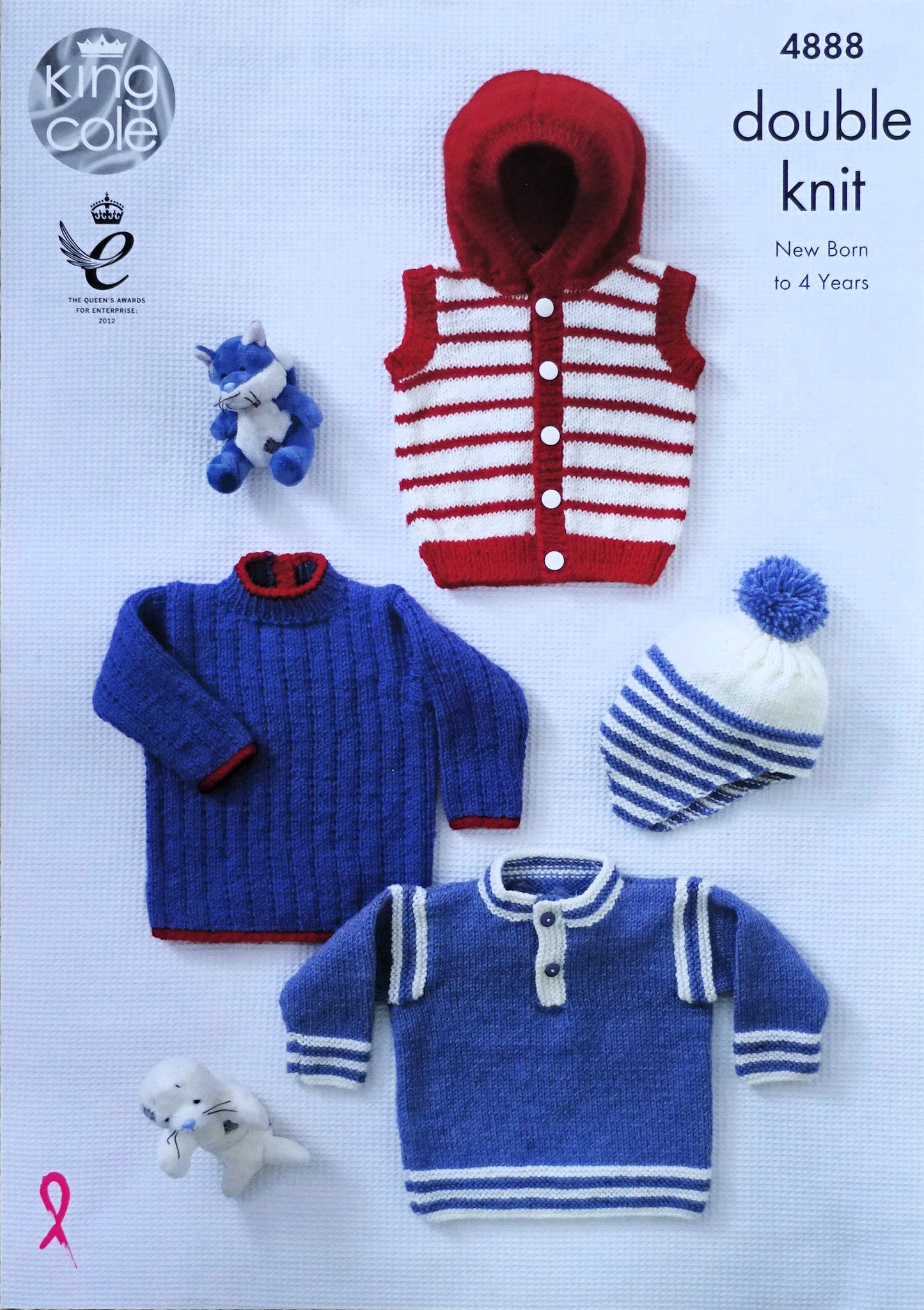 DIGITAL Knitting Pattern Baby Striped Jumpers Hoodie and Helmet DK King Cole 4888