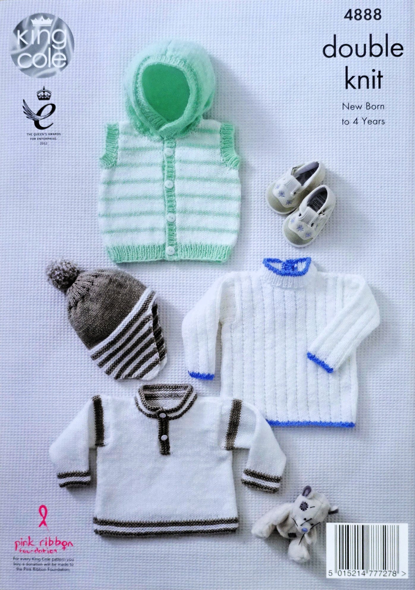 DIGITAL Knitting Pattern Baby Striped Jumpers Hoodie and Helmet DK King Cole 4888