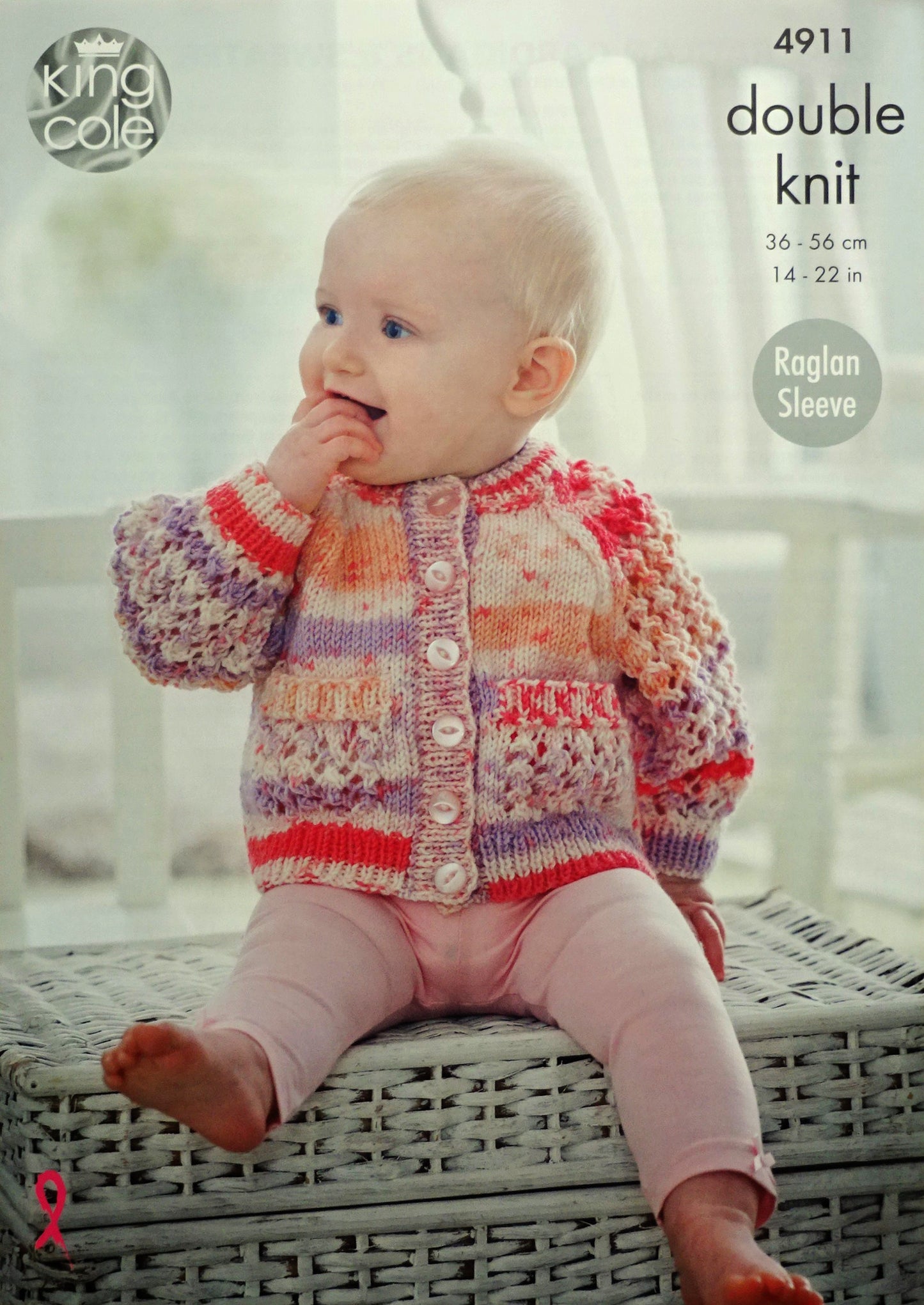 DIGITAL Knitting Pattern Baby Lacy Cardigans and Jumper DK King Cole 4911