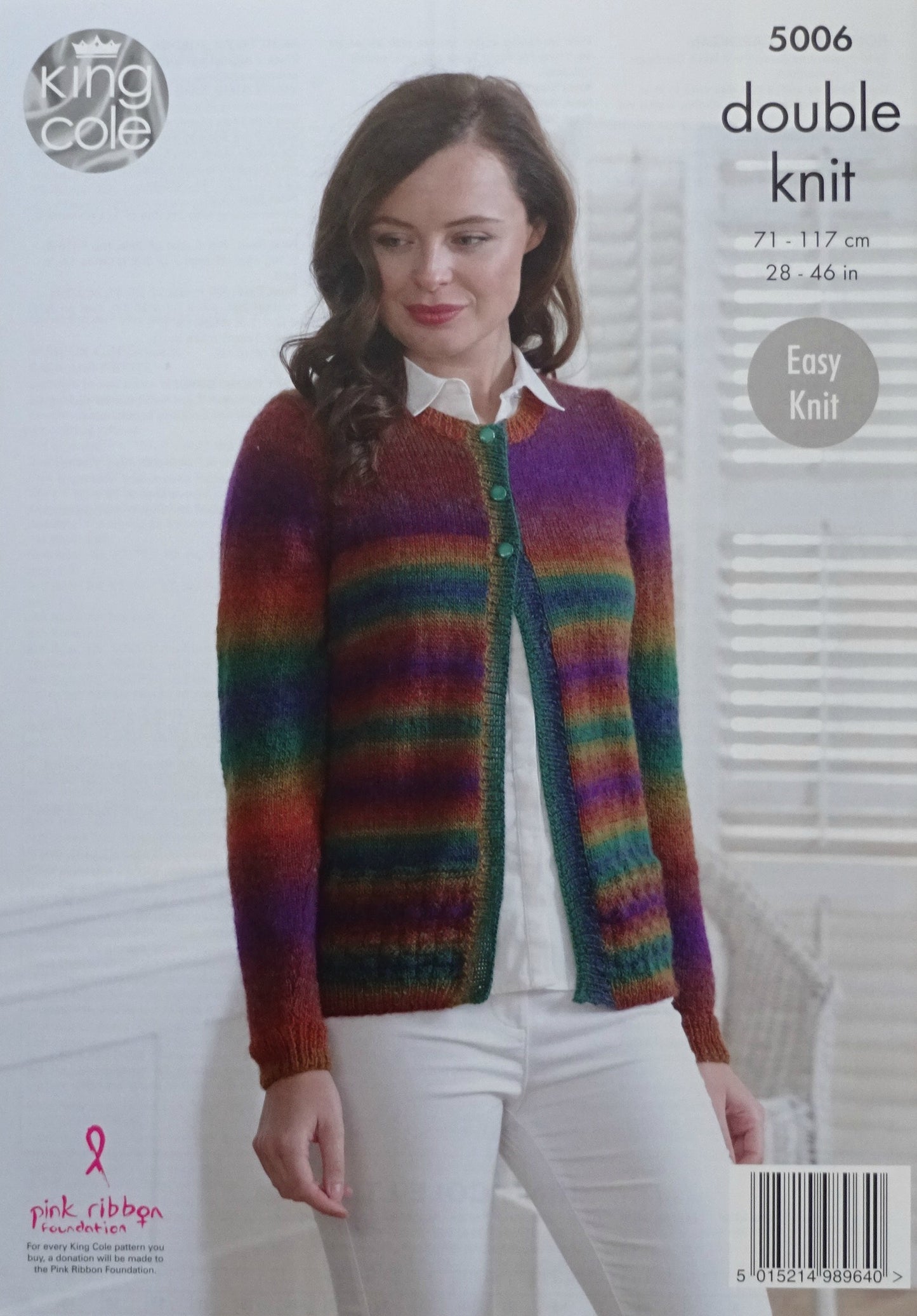 DIGITAL Knitting Pattern Ladies Easy Knit Cardigans DK King Cole 5006