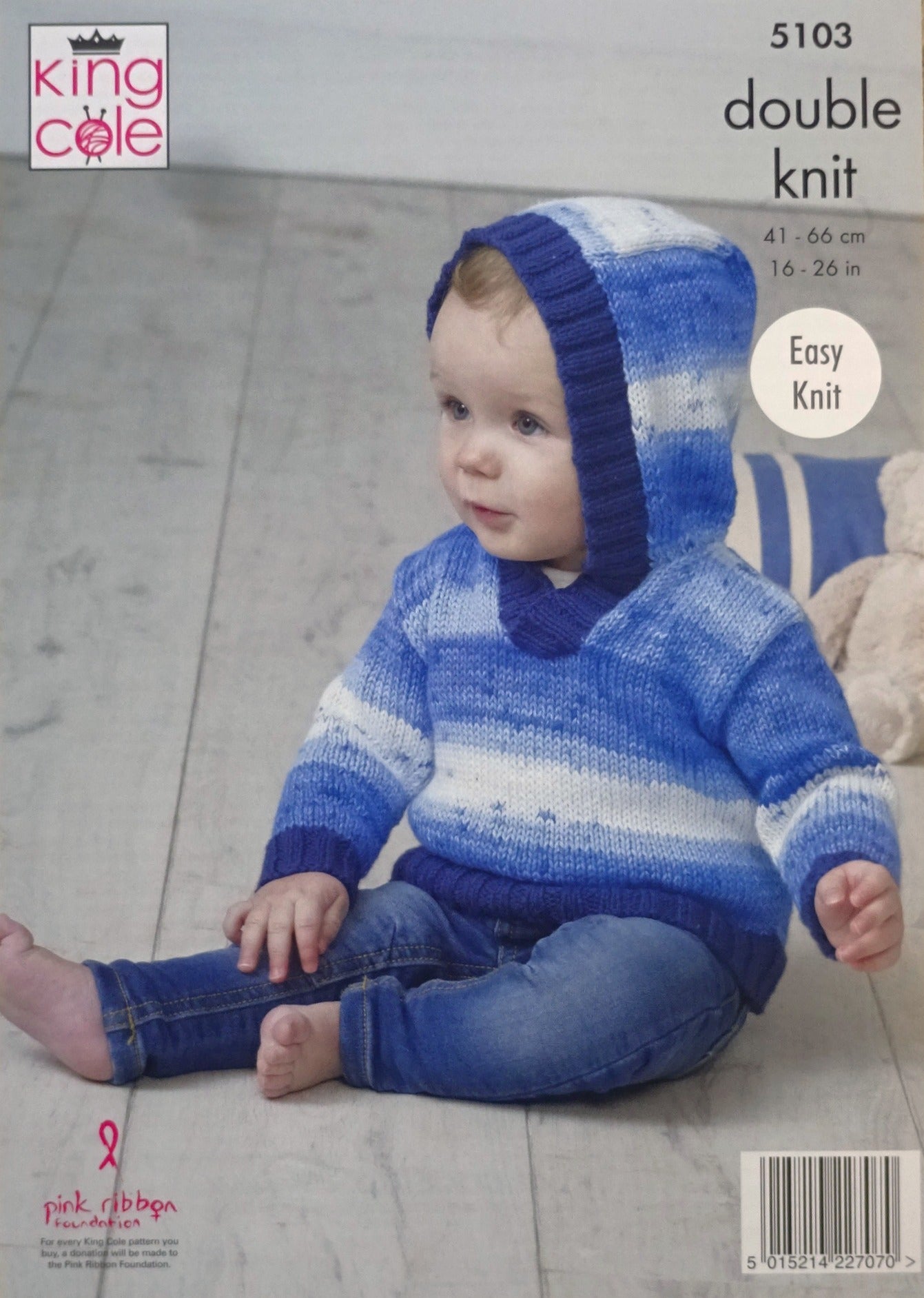 DIGITAL Knitting Pattern Easy Knit Baby Jumper and Hoodie Cottonsoft DK King Cole 5103