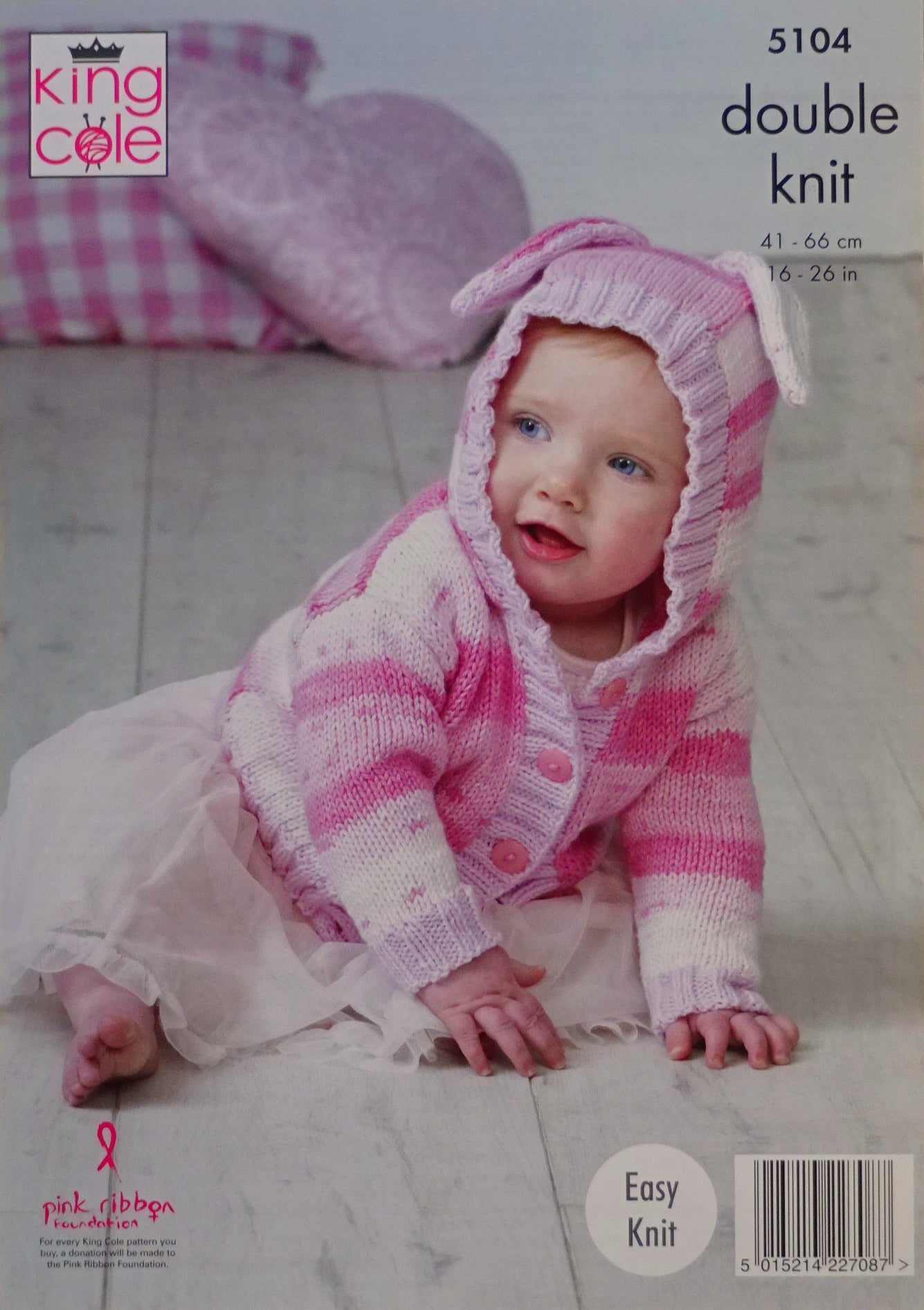 DIGITAL Knitting Pattern Baby Easy Knit Teddy &Bunny Hoodie Cottonsoft DK King Cole 5104