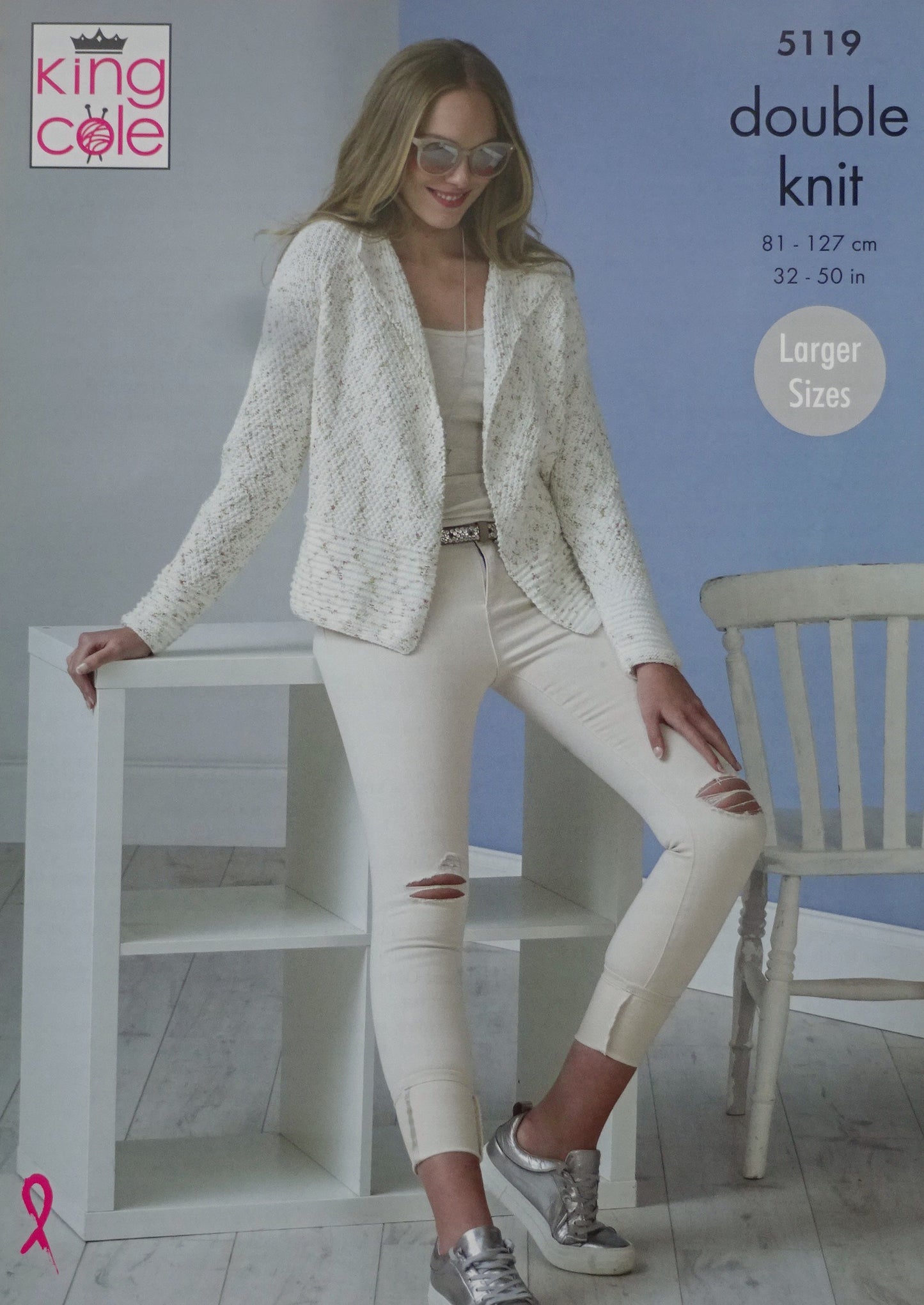 DIGITAL Knitting Pattern Ladies Cardigan and Jacket Cottonsoft DK King Cole 5119