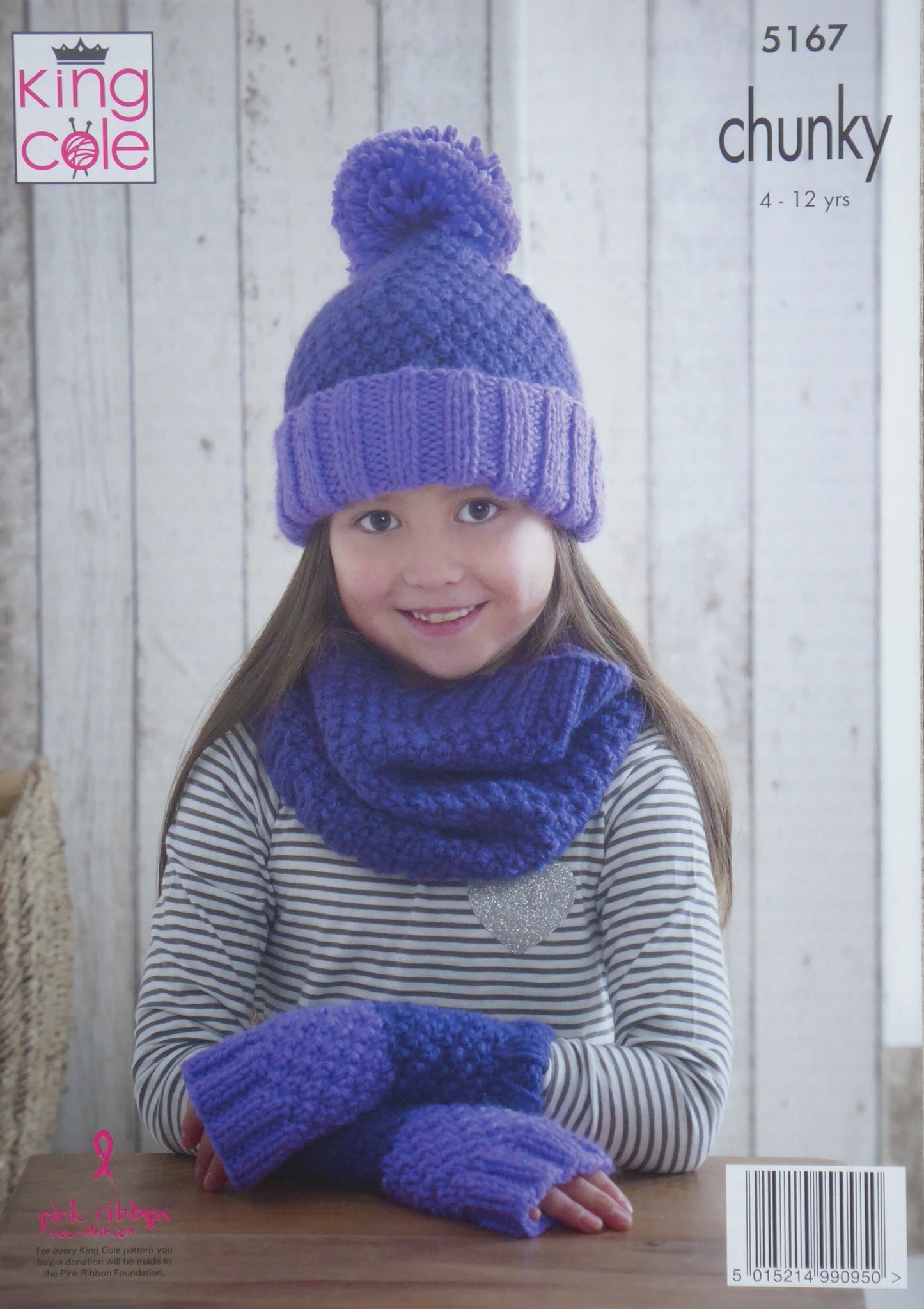 DIGITAL Knitting Pattern Girls Easy Knit Snood, Cowl, Mitts and Hat Chunky King Cowl 5167