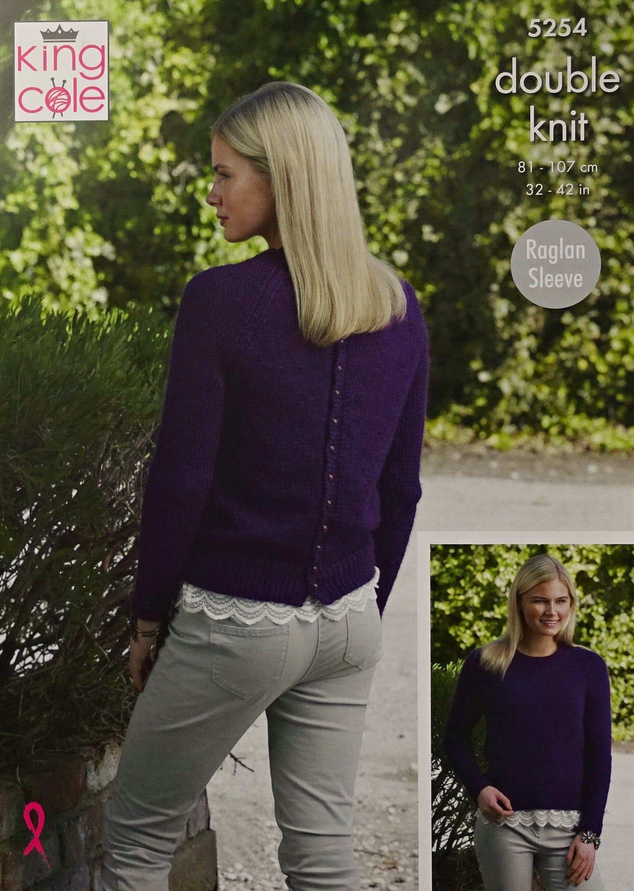 DIGITAL Knitting Pattern Ladies Back or Side Fastening Jumpers DK King Cole 5254