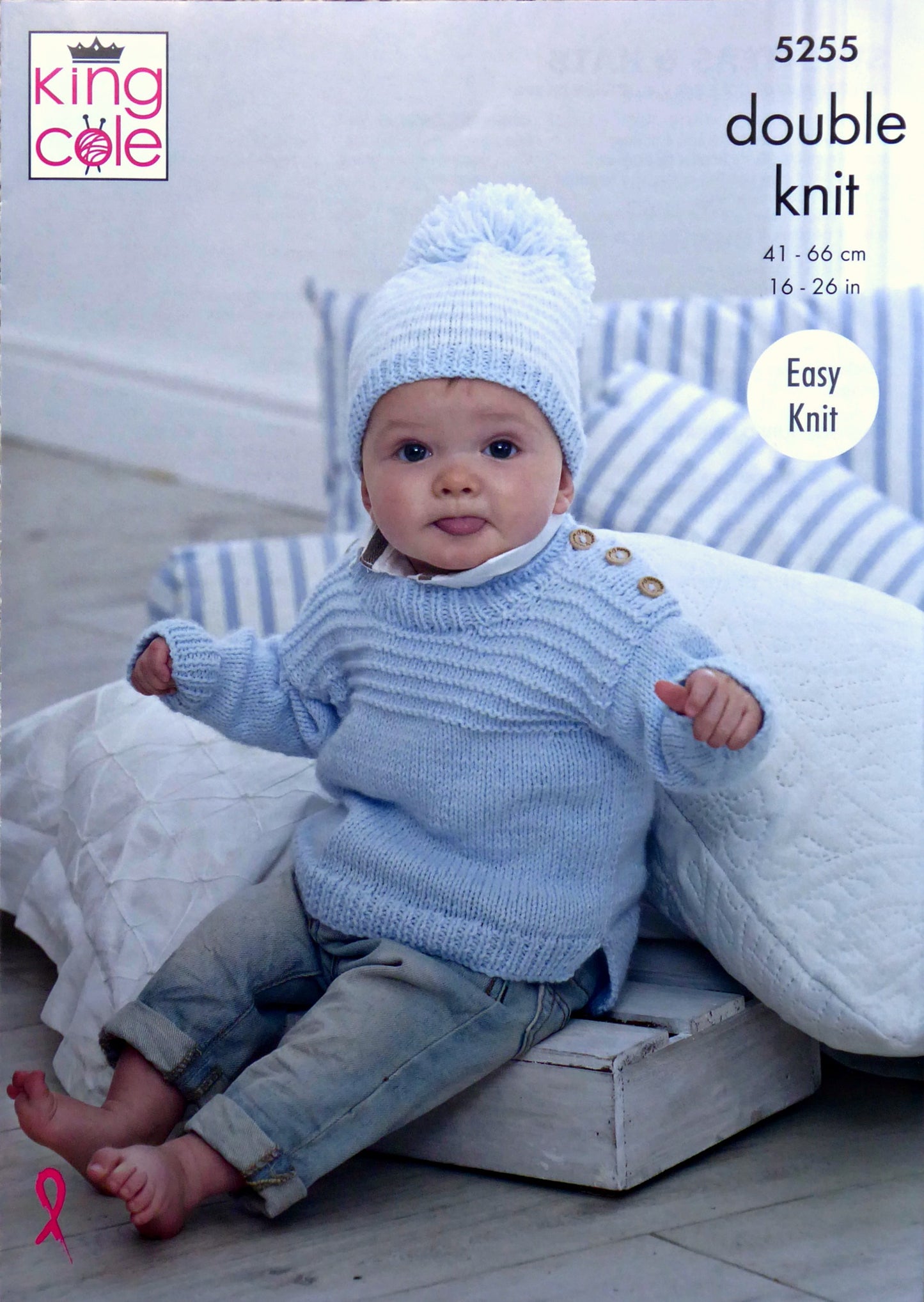 DIGITAL Knitting Pattern Baby's Striped Jumpers & Hats DK King Cole 5255