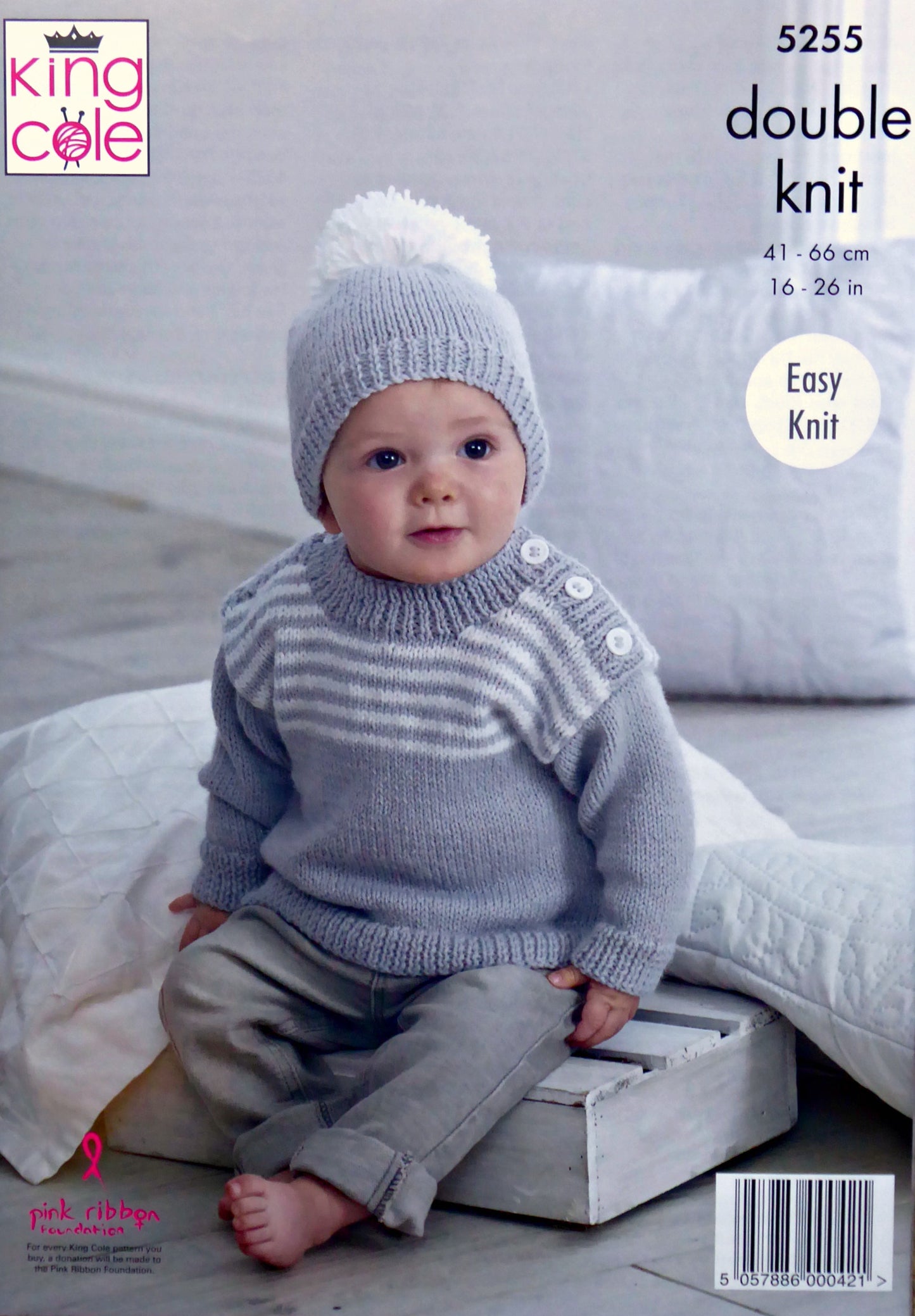 DIGITAL Knitting Pattern Baby's Striped Jumpers & Hats DK King Cole 5255